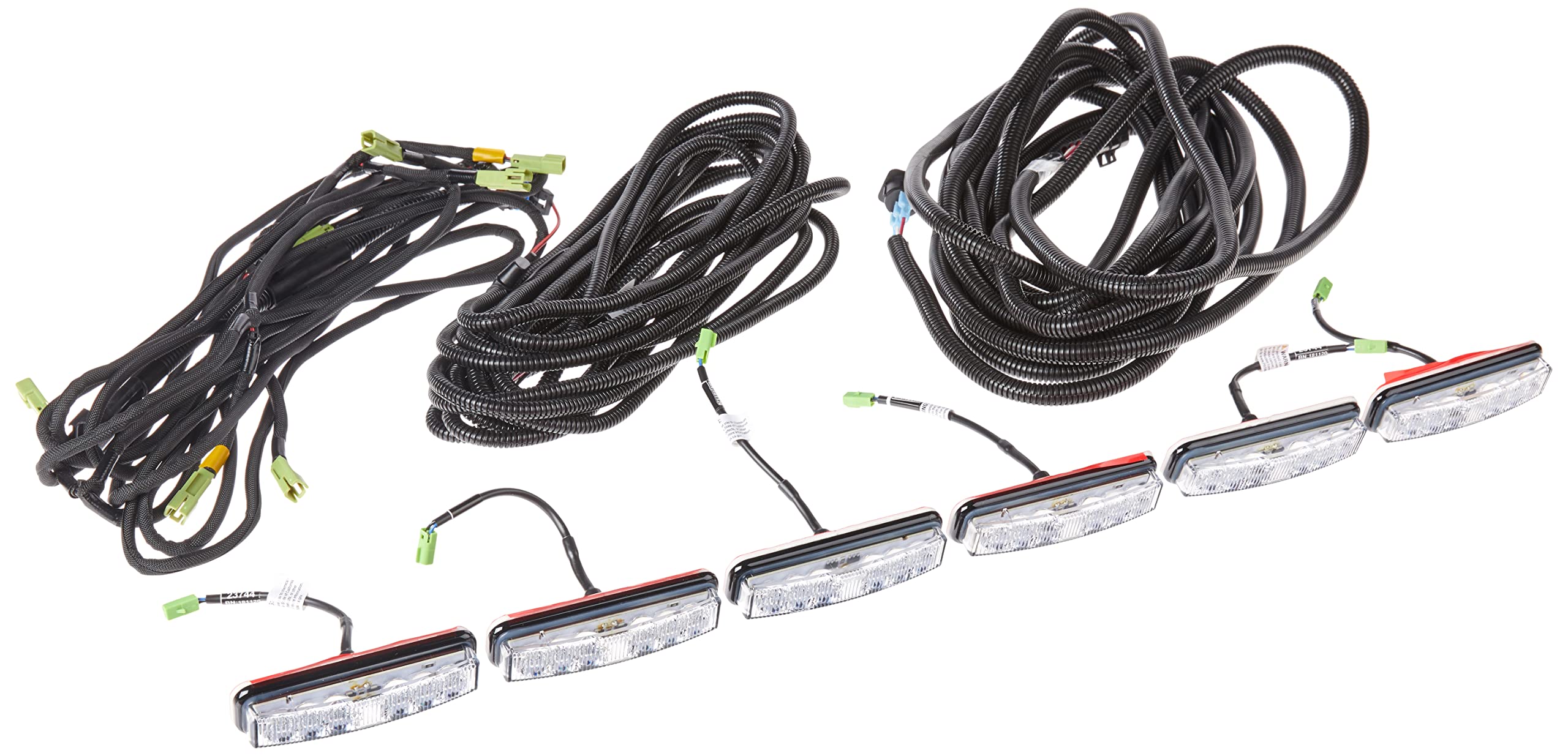 Rival A.R.E. Lighting System | 23705-81502 | Slim Strobe Kit w/ 6 Lights & Cherry/Rocker Switch, Preprogrammed Amber/White (fits DCU Series Fiberglass Cap)
