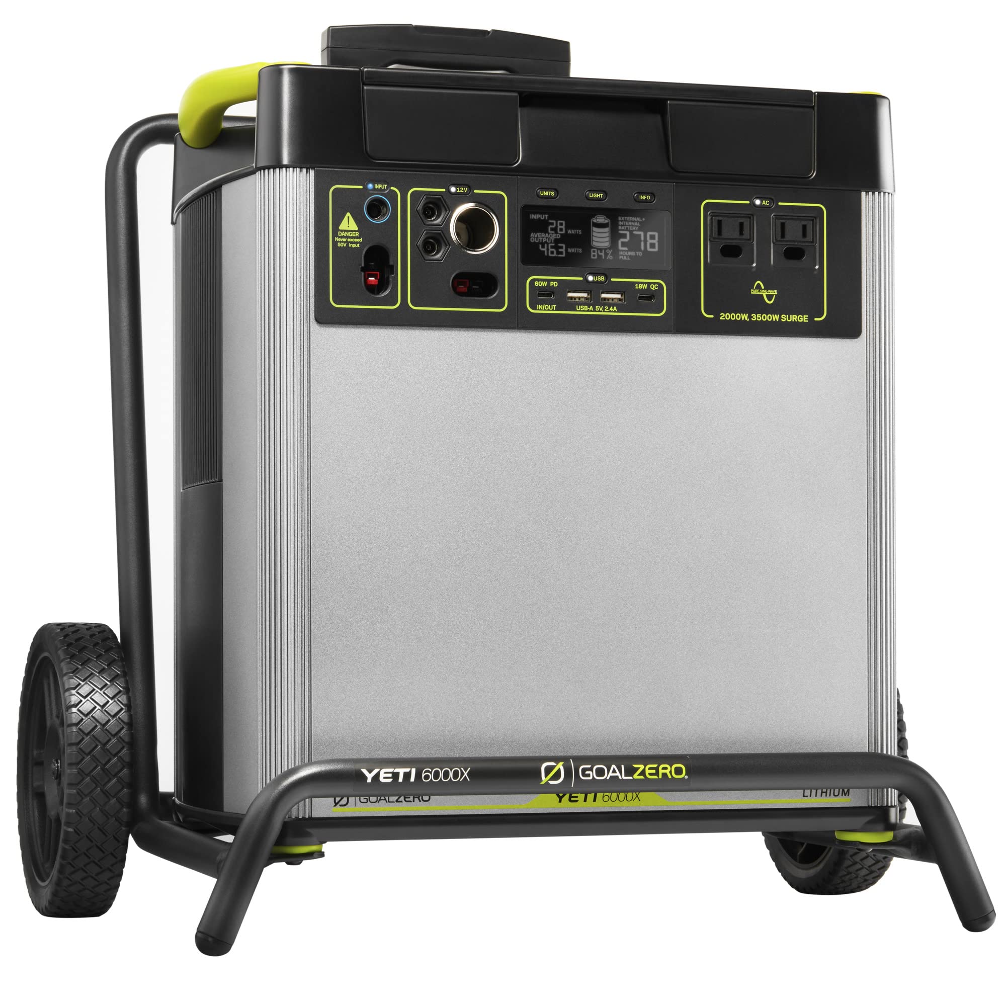 Goal Zero Yeti Portable Power Station 6000X for Homes, 6000 Watt-Hours, Solar-Powered Generator with USB-A/USB-C Ports and AC Outlets (Solar Panel Not Included), Emergency Power Supply, (5th Gen)