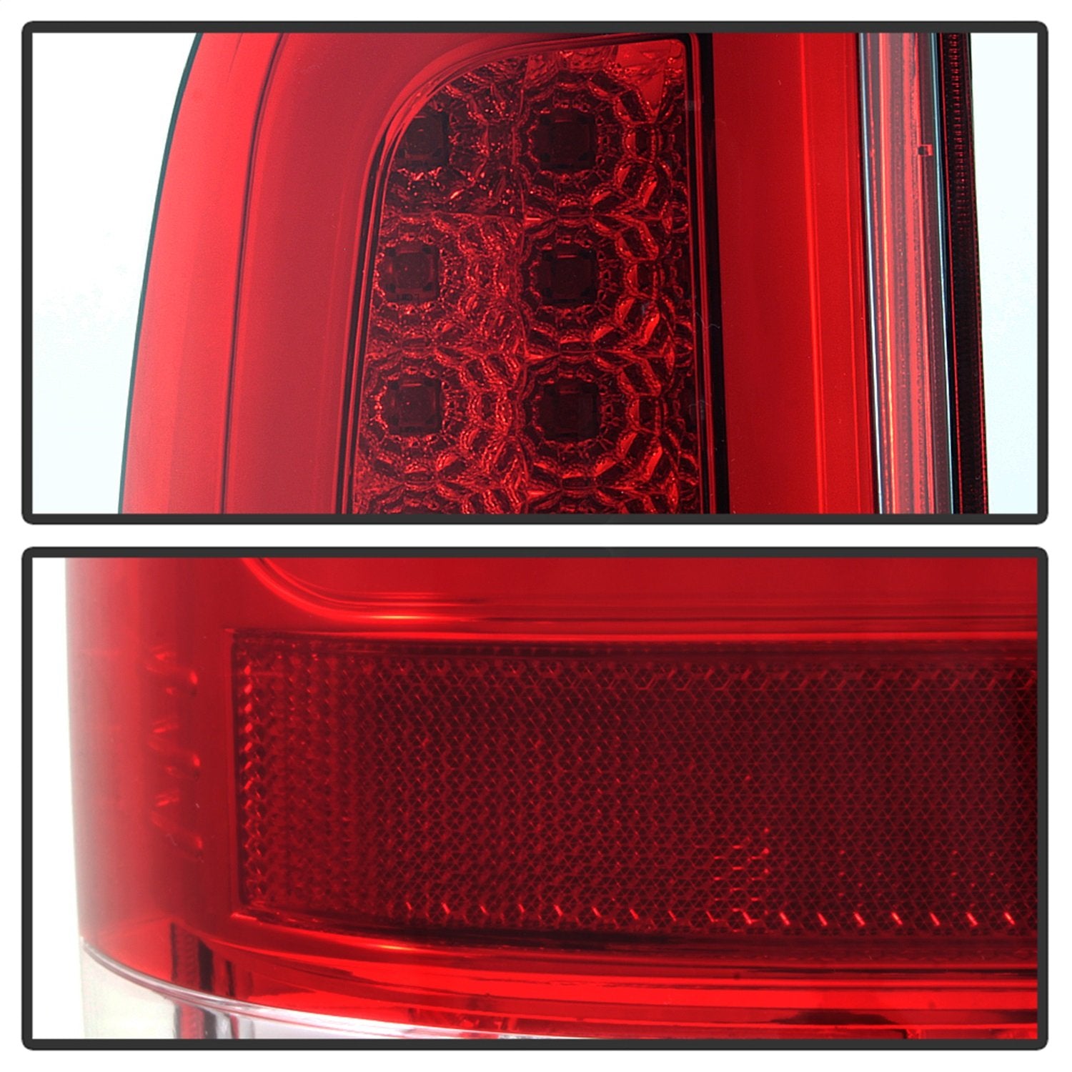 Ford Super Duty Spyder 5084736 F-250/ F-350/ F-450 08-16 Version 3 Light Bar LED Tail Lights - Red Clear