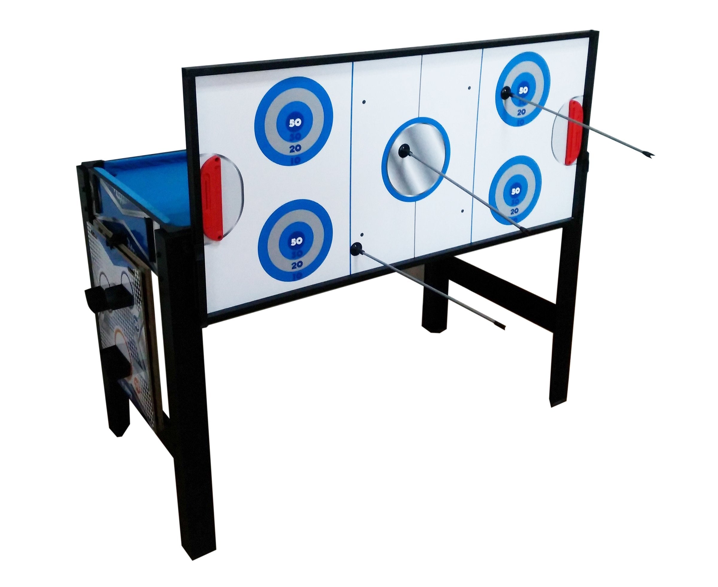 Triumph 13-in-1 Combo Game Table Triumph Includes Basketball, Table Tennis, Billiards, Push Hockey, Launch Football, Baseball, Tic-Tac-Toe, and Skee Bean Bag Toss