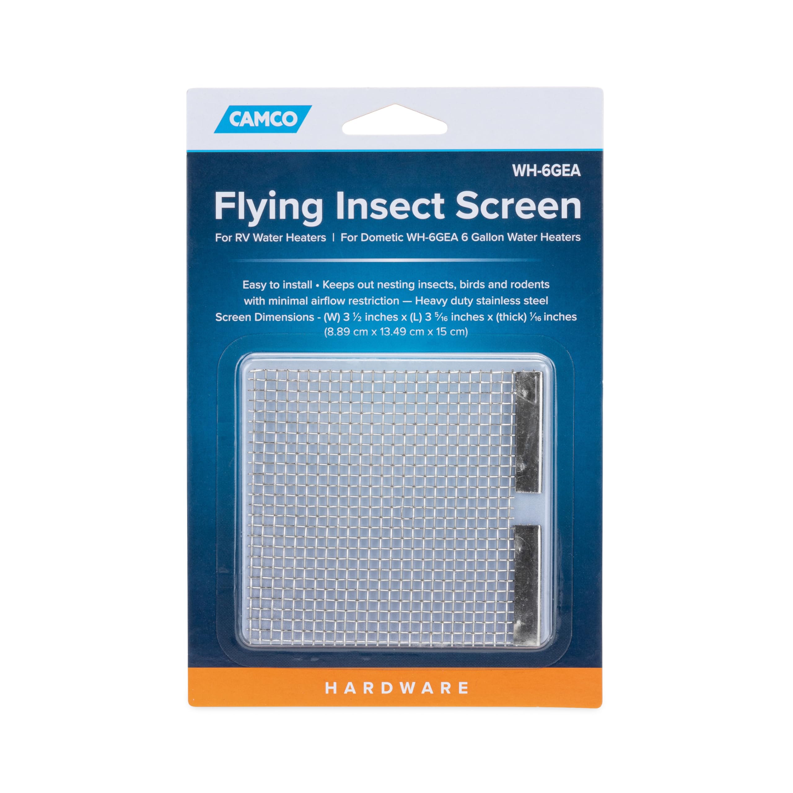 Dometic 6-Gallon Water Heaters Camco RV Flying Insect Screen (WH-6GEA) |Fits Dometic WH-6GEA 6-Gallon Water Heater Vents (42169)