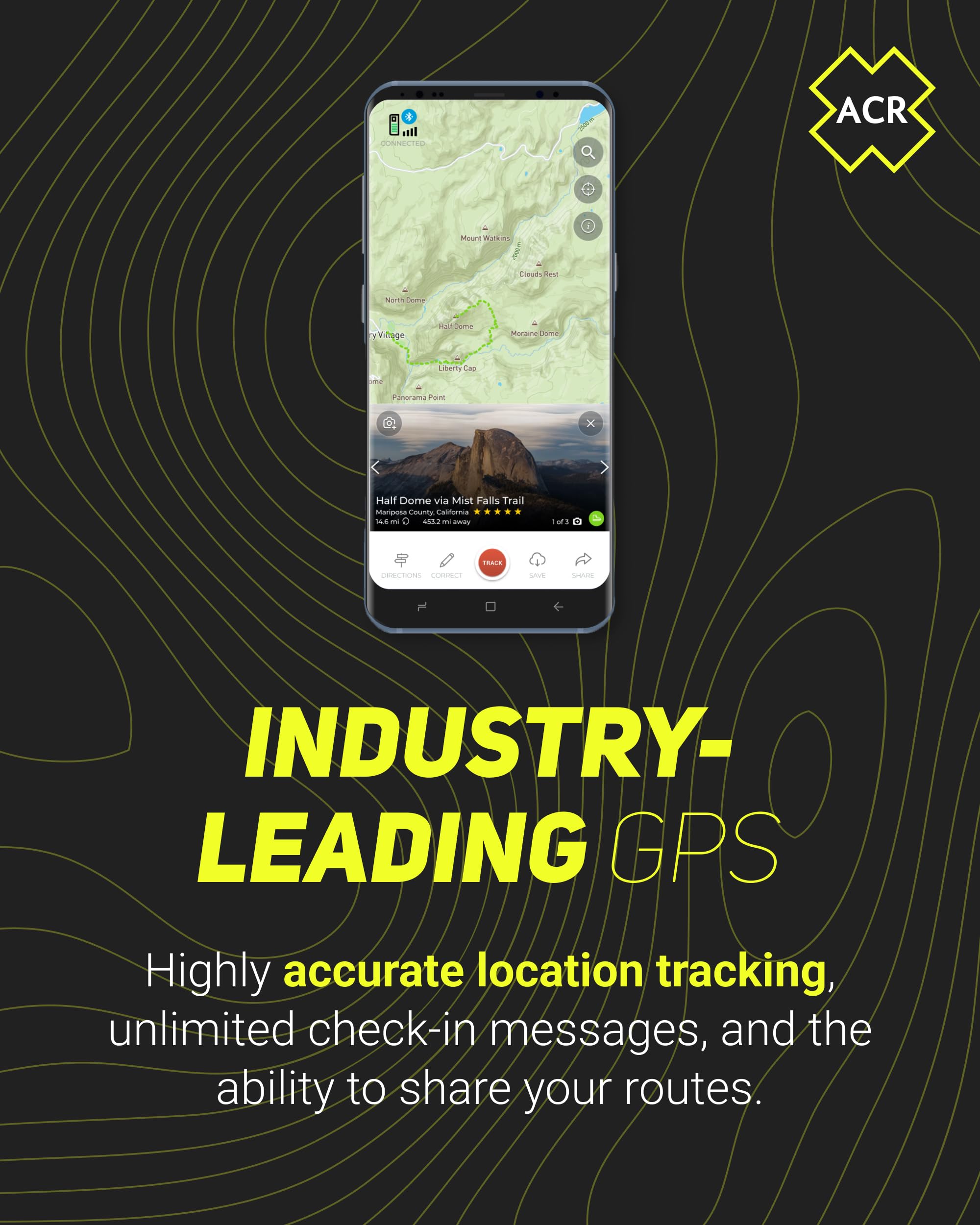 Bivy Stick MESH ACR Satellite Communicator - Dual-Mode LoRa®-Enabled Mesh & Global Iridium Coverage, Two-Way SMS, GPS Tracker, Group Messaging, SOS Emergency with 24hr Reserve Battery - iOS/Android