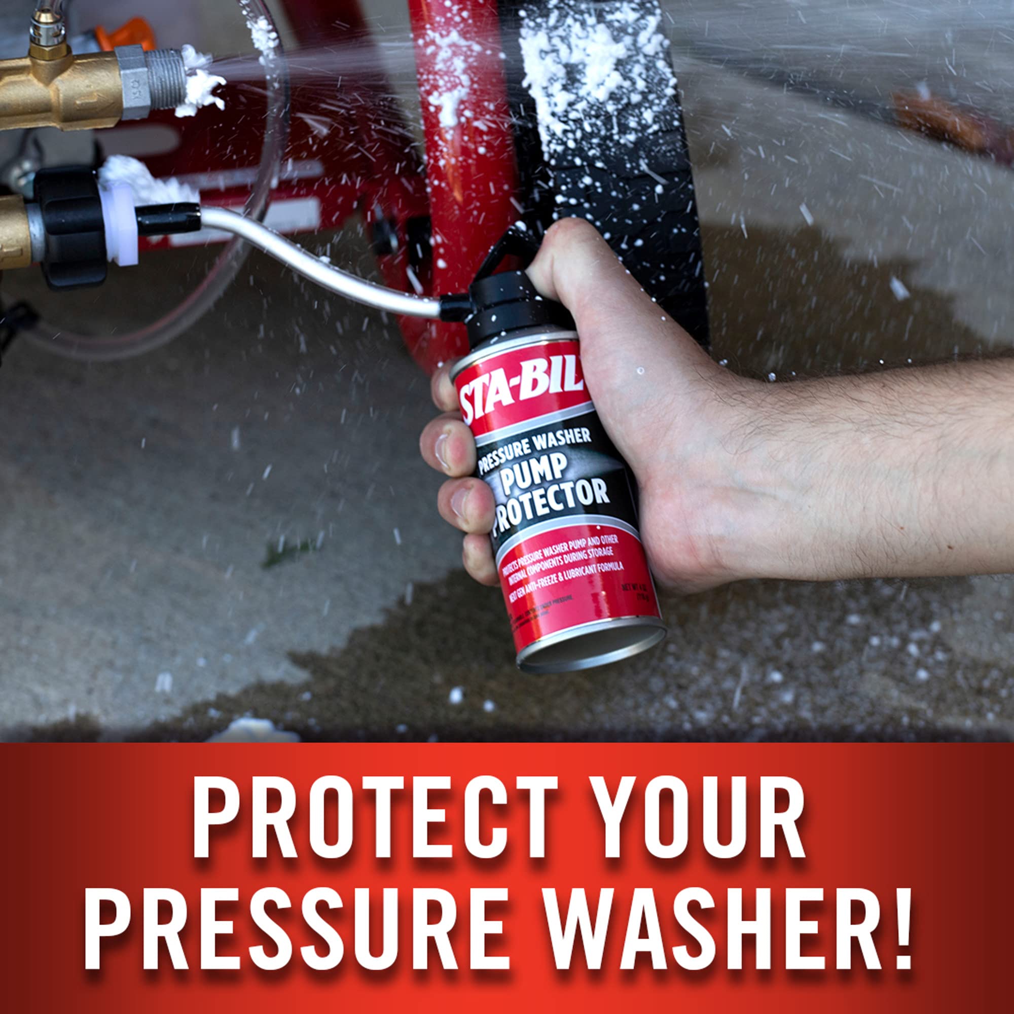 Pump Protector STA-BIL - Protects Pressure Washer Pumps and Other Internal Components During Storage, Next Gen Anti-Freeze and Lubricant Formula, 4oz (22007)