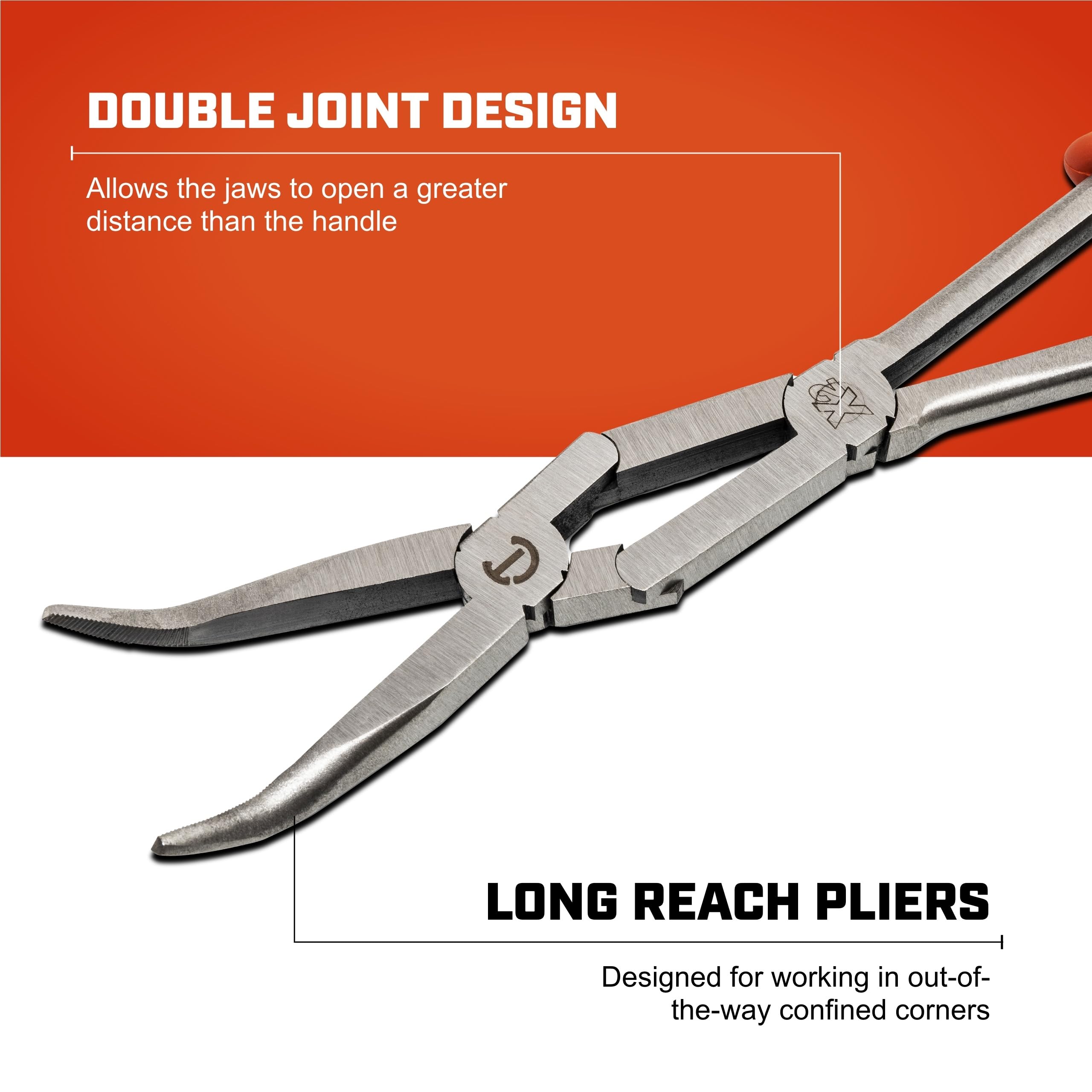 Crescent 13" Dual Material X2™ Long Reach Bent Nose Pliers - PSX201C-06