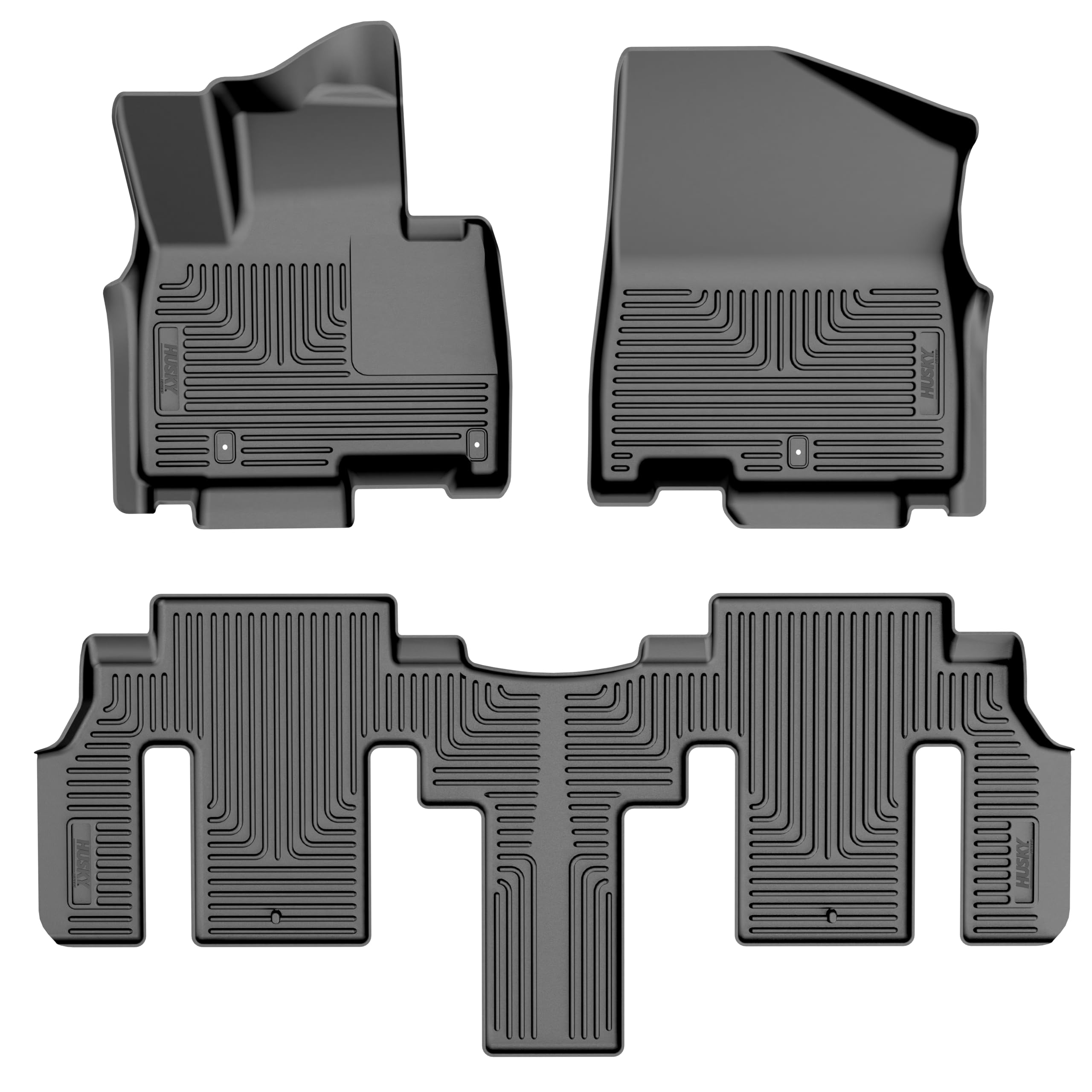 Weatherbeater Husky Liners Floor Mats | Fits 2022-2025 Kia Carnival | Front & 2nd Row, 1-pc Black - 96611