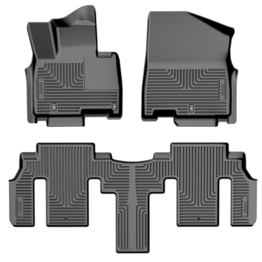 Weatherbeater Husky Liners Floor Mats | Fits 2022-2025 Kia Carnival | Front & 2nd Row, 1-pc Black - 96611
