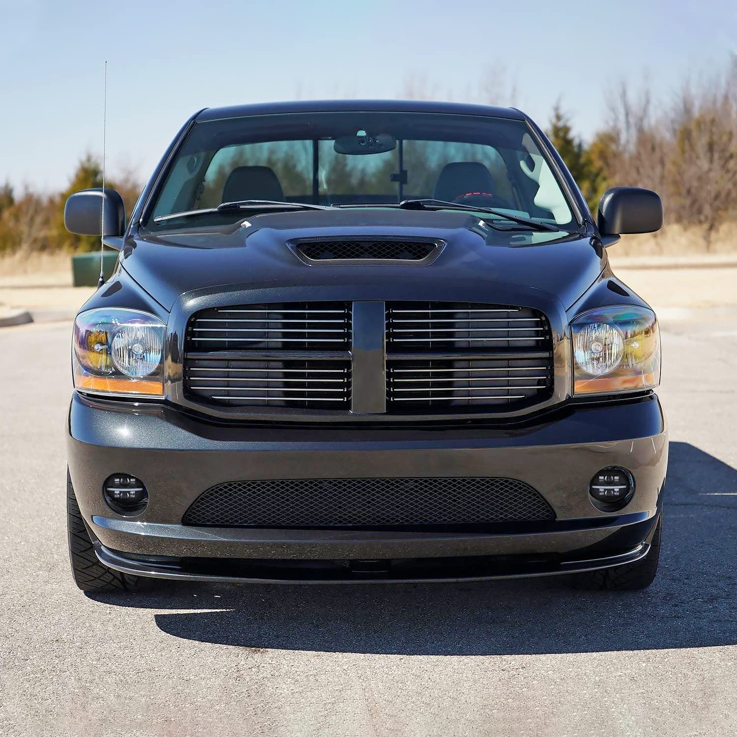 Glossy Black Housing Spec-D Tuning Clear Lens LED Fog Lights Compatible with 2002-2008 Dodge Ram 1500 2500 3500, Left + Right Pair Assembly