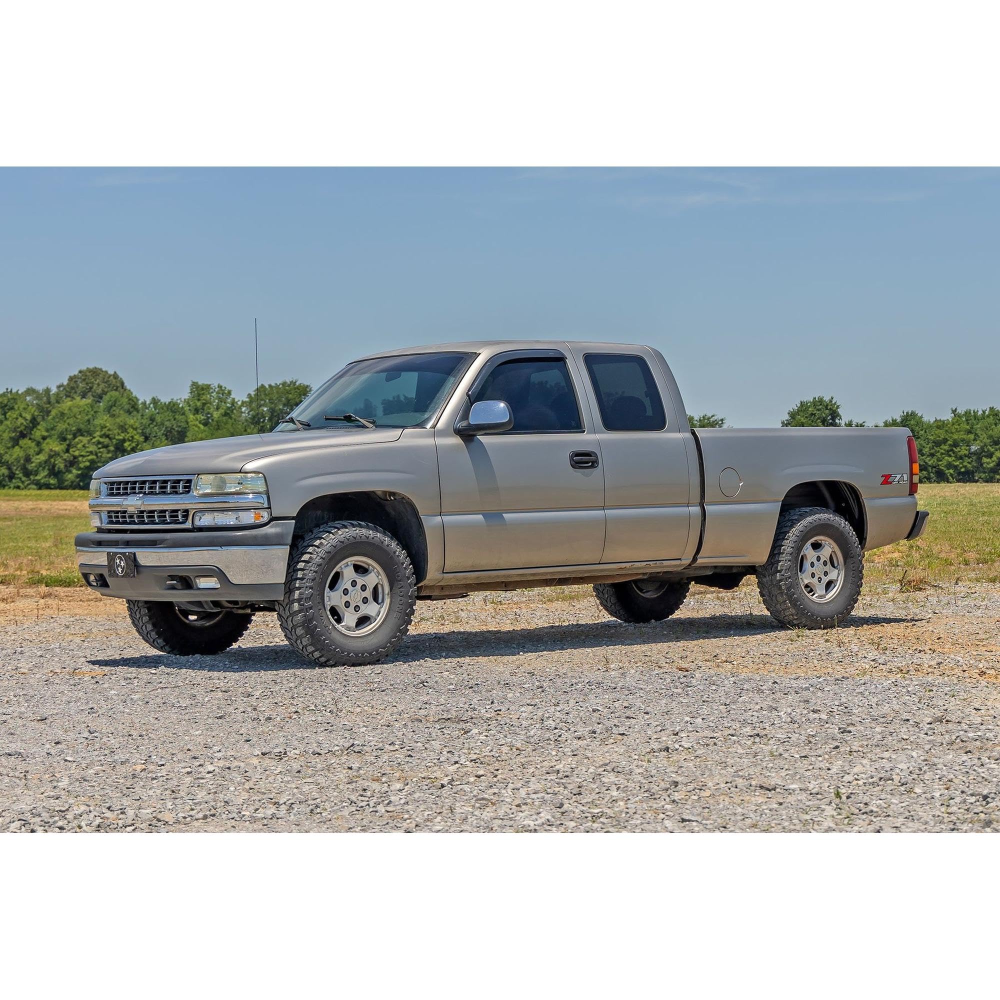 Rear Wheel Well Liners Rough Country for Chevy Silverado/GMC Sierra 1500 2WD/4WD (1999-2006 & Classic) - Heavy-Duty Rear Fender Liners for Mud & Debris Protection, Made in USA