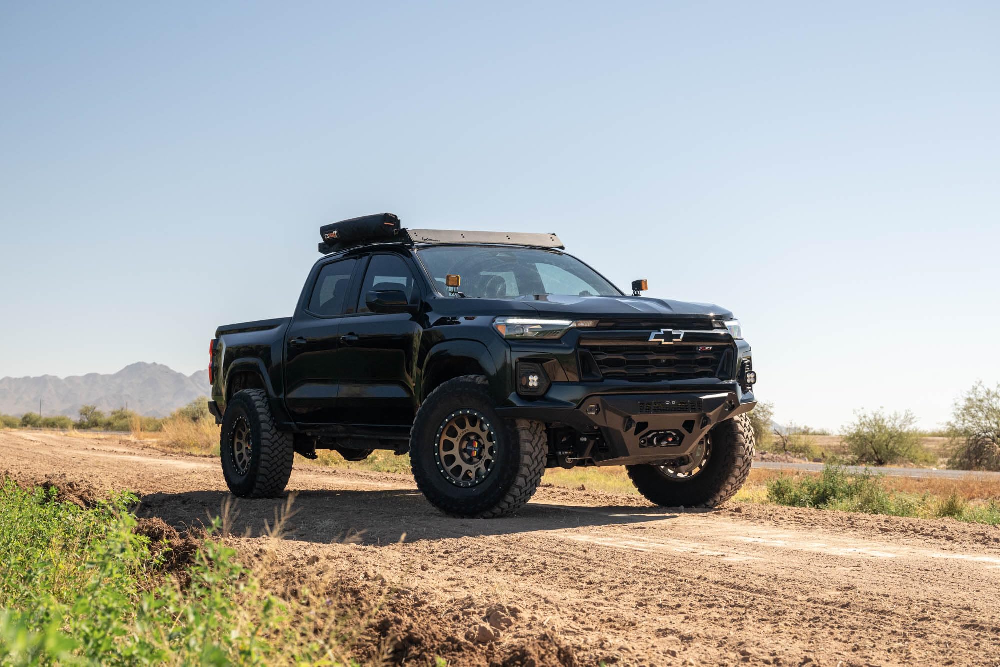 Offroad DV8 Spec Series Front Bumper for 2023-2024 Chevy Colorado | Heavy-Duty Winch Mount | 20" Dual or Single Row Light Bar Mount | (2) 3" Pod Light Mounts | Pair of D-Ring Mounts | Powder Coated