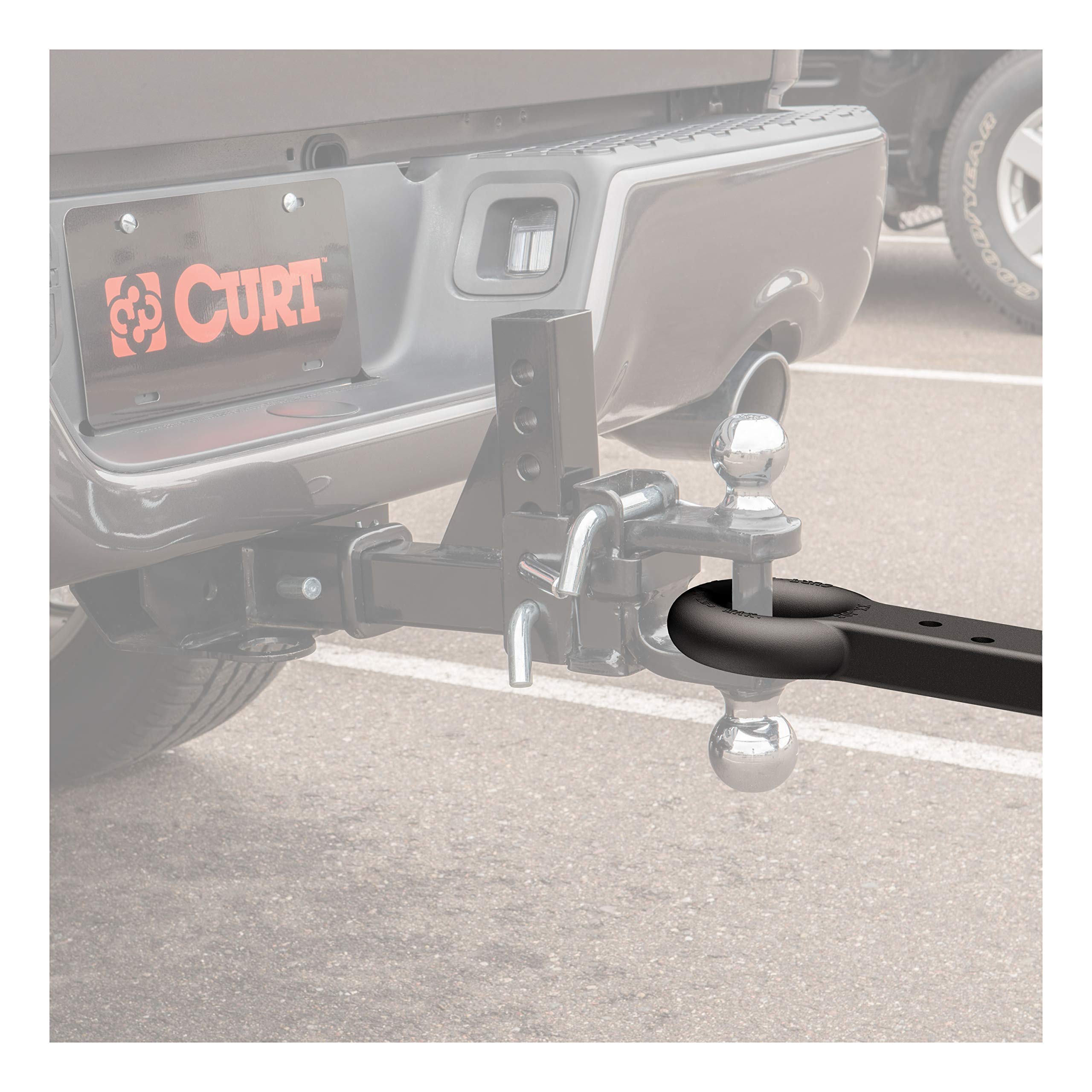 CURT Black Steel Pintle Hitch 48510 Lunette Ring 3-Inch ID, 22,000 lbs