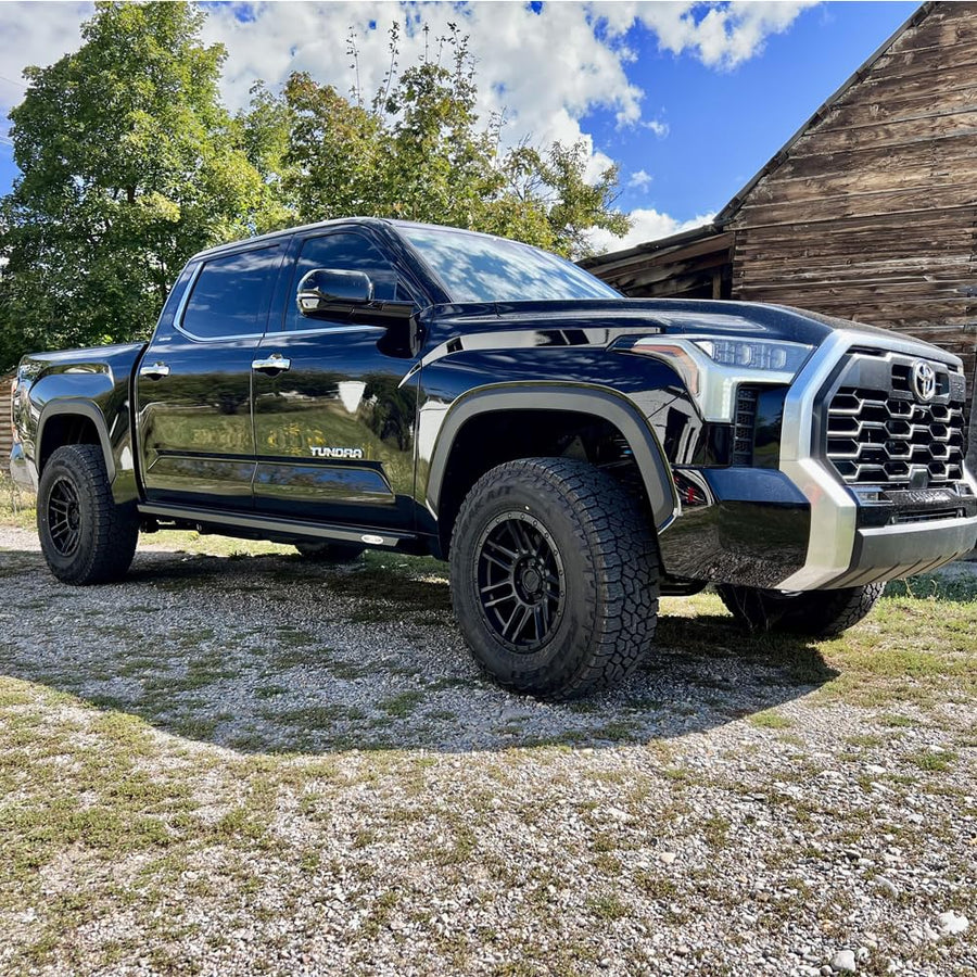 Rock Sliders Tundra for 22-24 Toyota Tundra Black Powdercoat Steel Rock Slide Engineering