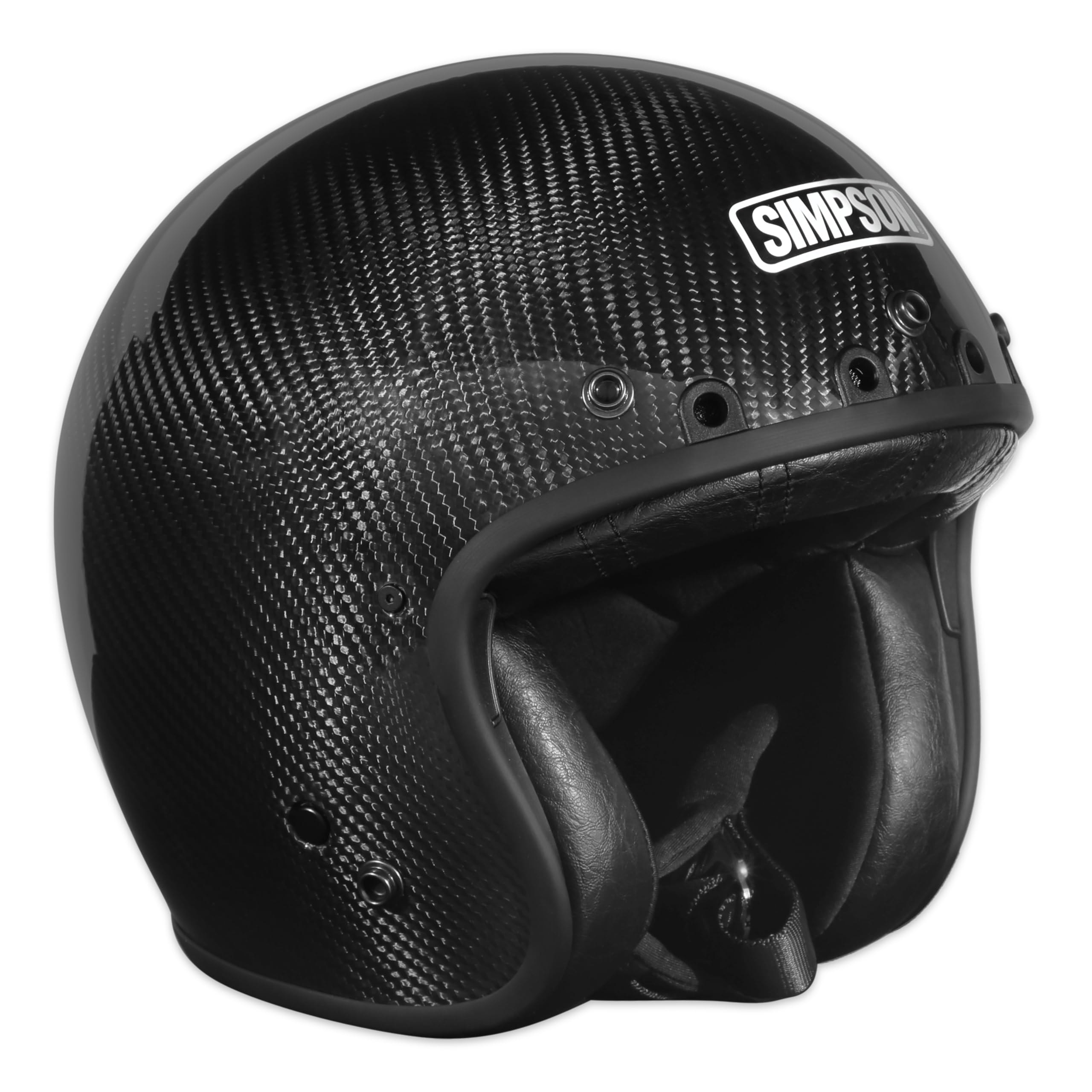 Motorcycle Simpson CHOPCSM Chopper Helmet Adult Small - Carbon Fiber