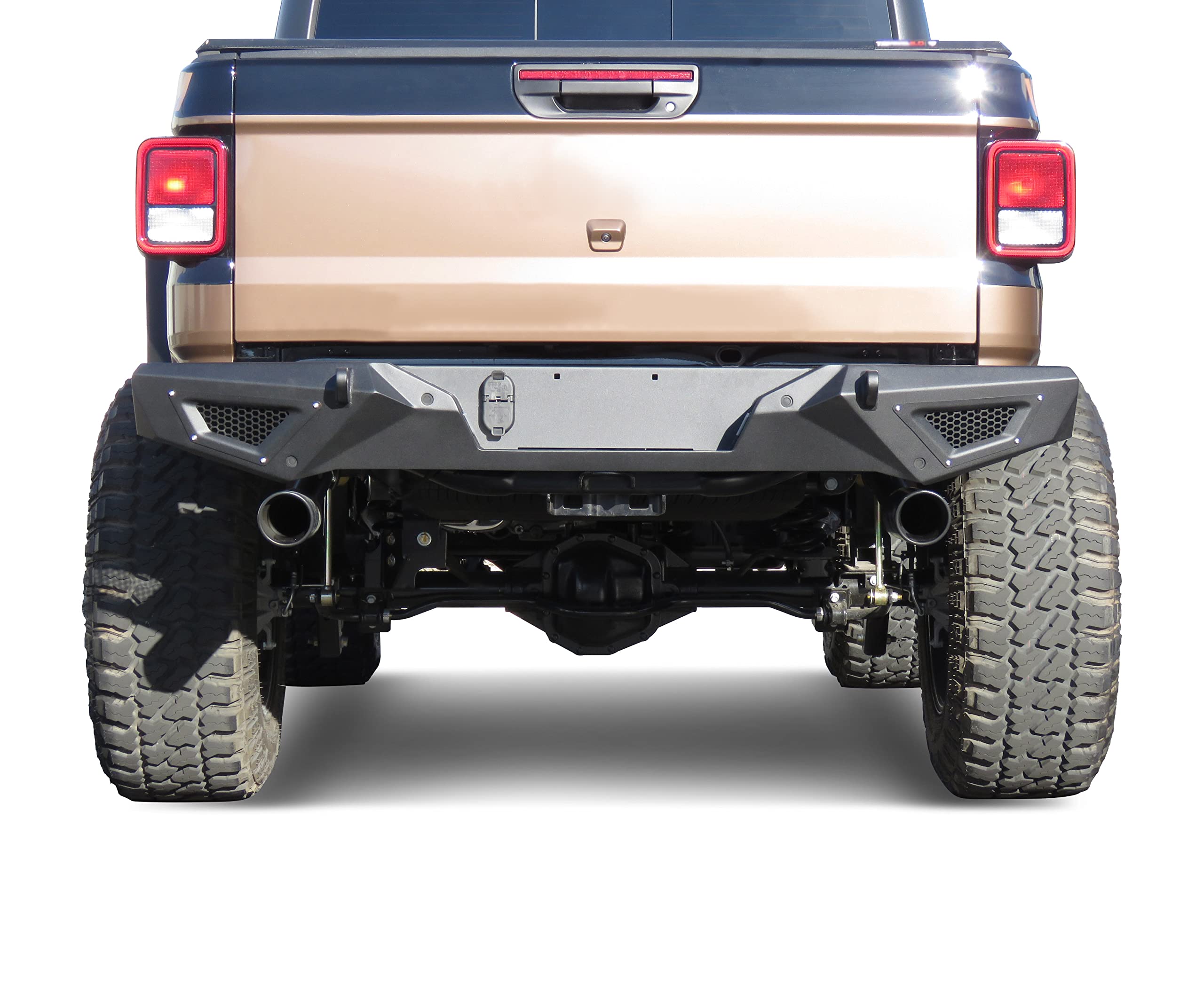 Heavy Duty Black Horse Armour Rear Bumper Matte Black Compatible with 2020-2025 Jeep Gladiator-ARB-JG20