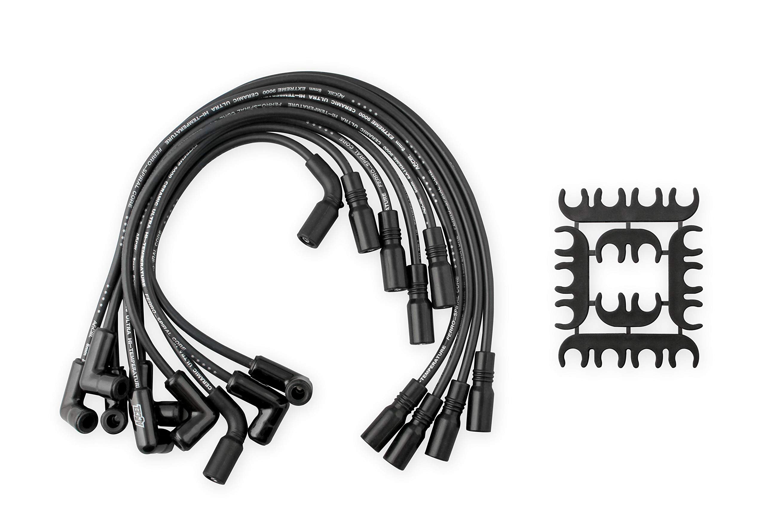 Extreme 9000 ACCEL 9042CK Spark Plug Wire Set Black Ceramic Boot
