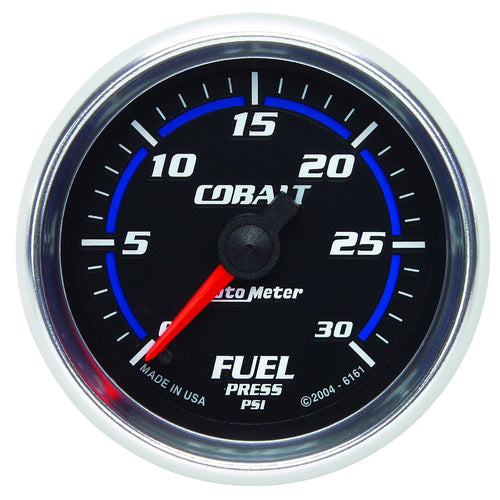 Cobalt Auto Meter 6161 2-1/16" 0-30 PSI Full Sweep Electric Fuel Pressure Gauge