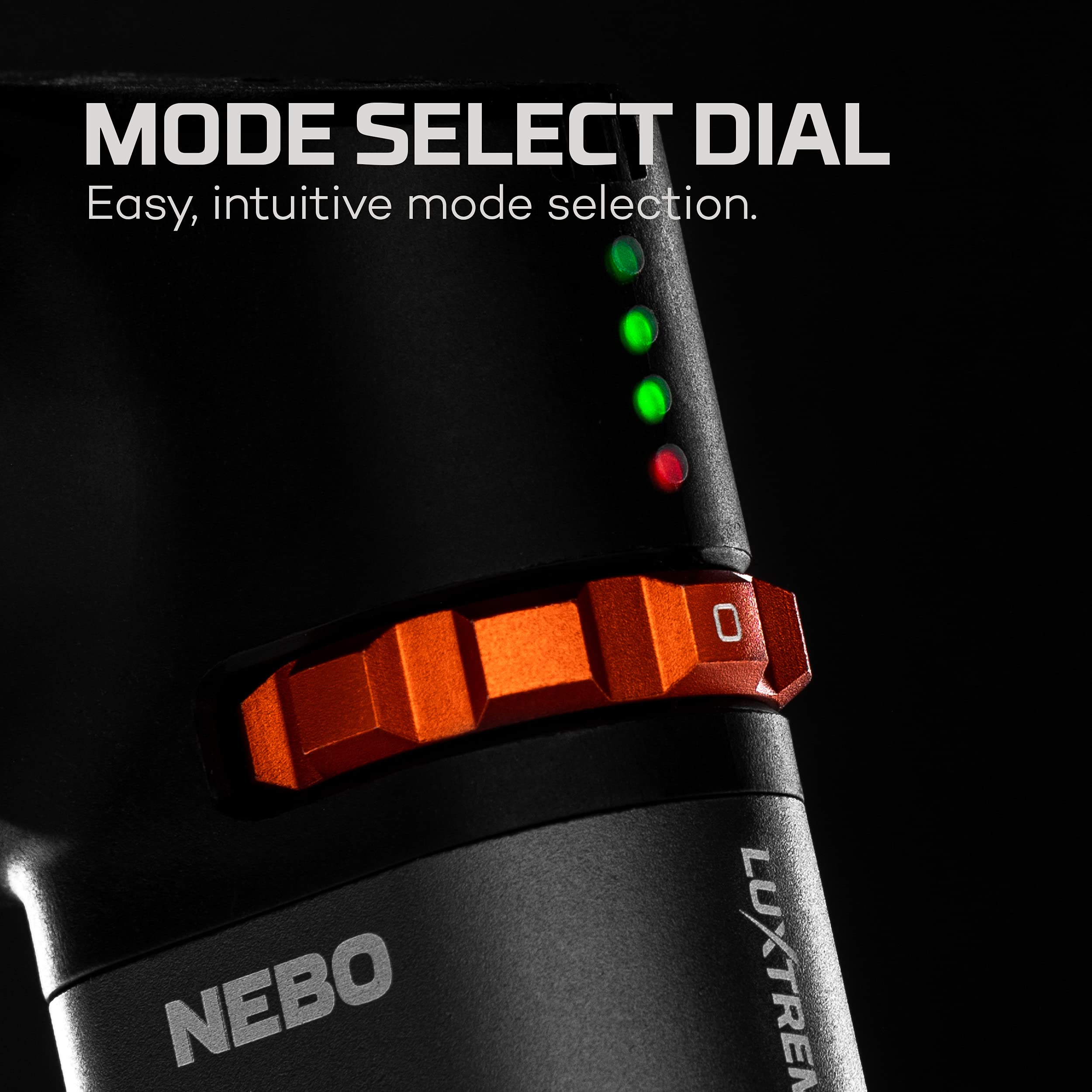 LUXTREME SL75 NEBO Spotlight | 362,500 cd, 780 Lumens, 3/4 Mile Beam, 30 Hour Run Time or Nonstop Use With 12V Adapter, Rechargeable LED Flashlight, Water Resistant, Includes Charge Cable