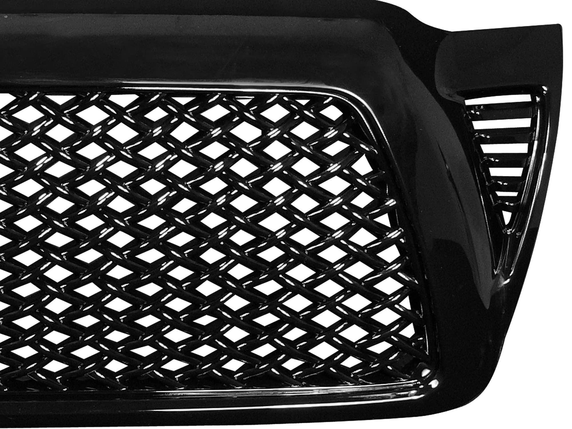 7150270 Armordillo USA Mesh Front Hood Grille - Gloss Black Fits 2005-2011 Toyota Tacoma