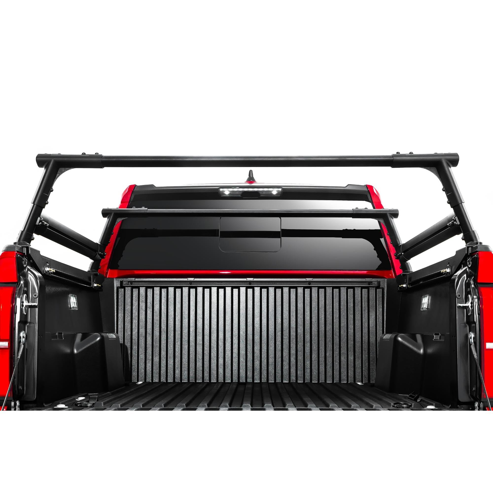 Rough Country Half-Height Bed Rack for Tacoma Toyota (2024-2025) - Modular Aluminum Truck Rack for Bikes, Tools, Camping & Recovery Gear