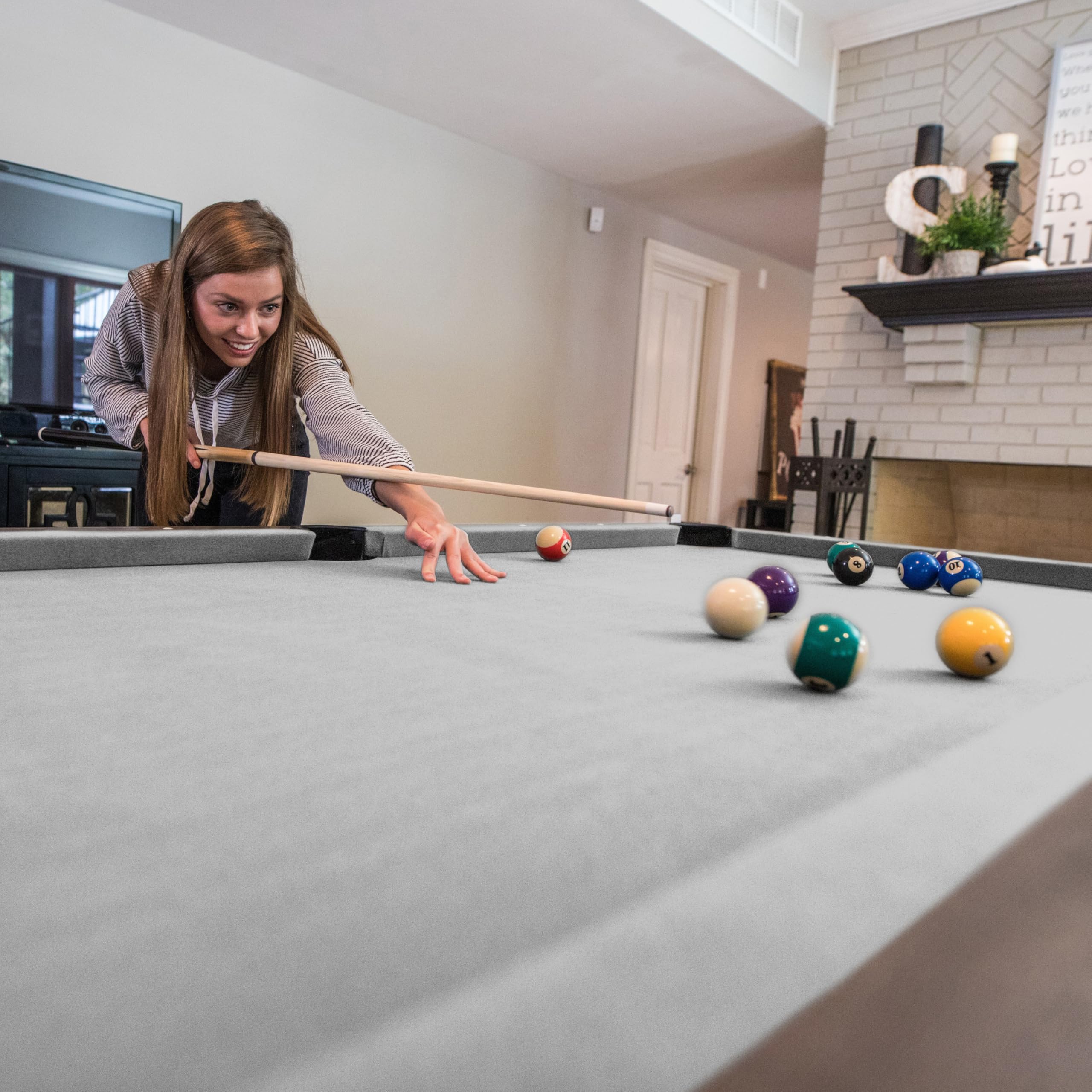 Hampton Atomic 3-in-1 Combo Table - Billiards, Ping Pong, and Dining Table All-In-One - Instant Transformation - Premium Black Felt - XL Bench Storage for All Accessories - Modern Design