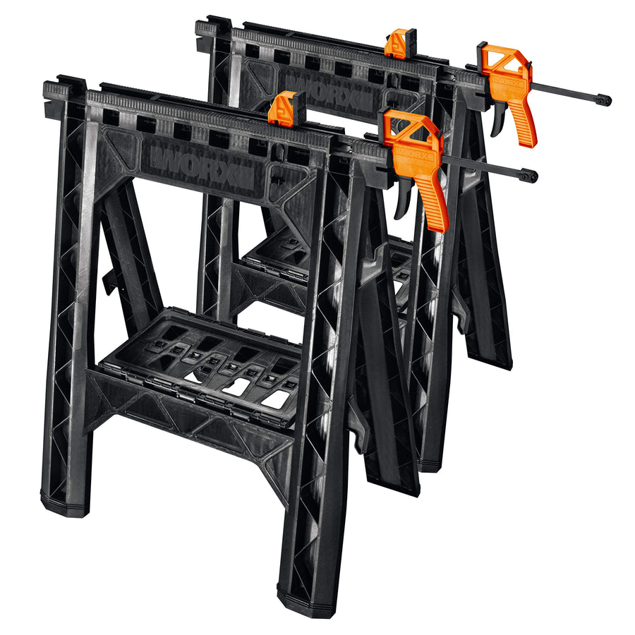 27-in Worx Abs Plastic Clamping Saw Horses (1000-Lb Weight Capacity)