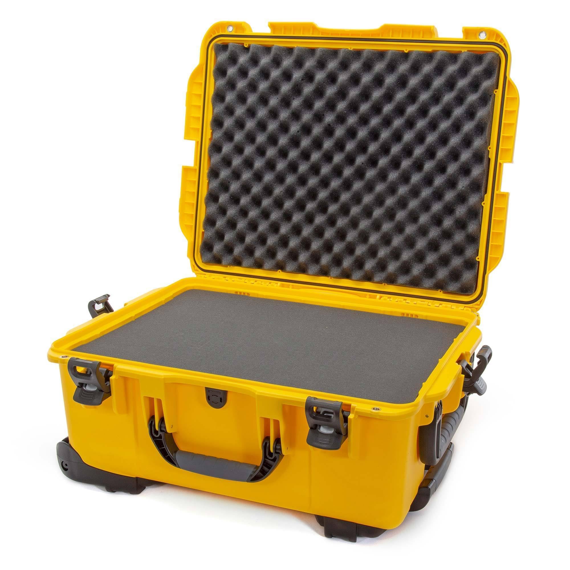Waterproof Nanuk 955 Hard Case with Wheels and Foam Insert - Yellow, 955-1004