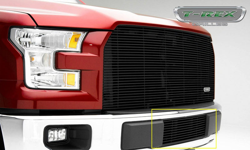2015-2017 F-150 T-Rex Grilles Billet Bumper Grille, Black, 1 Pc, Insert - PN #25573B