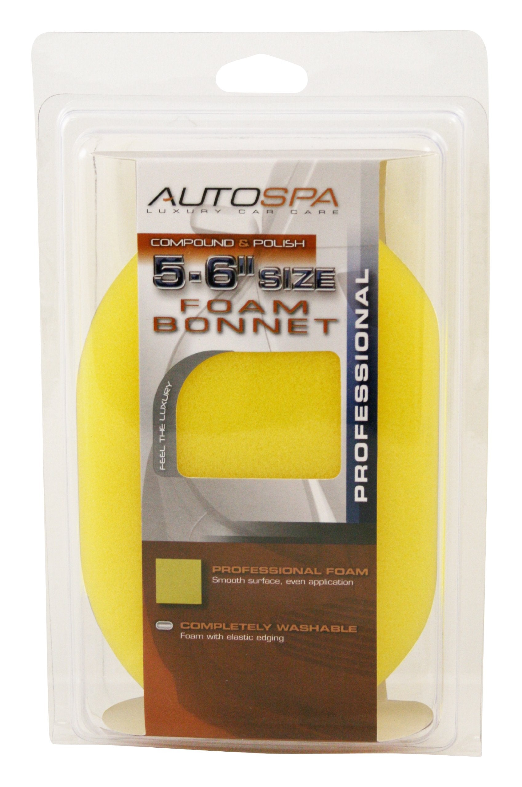 Autospa Carrand 40409As: Foam Bonnet 5-6" (1Pc Elastic Edge)