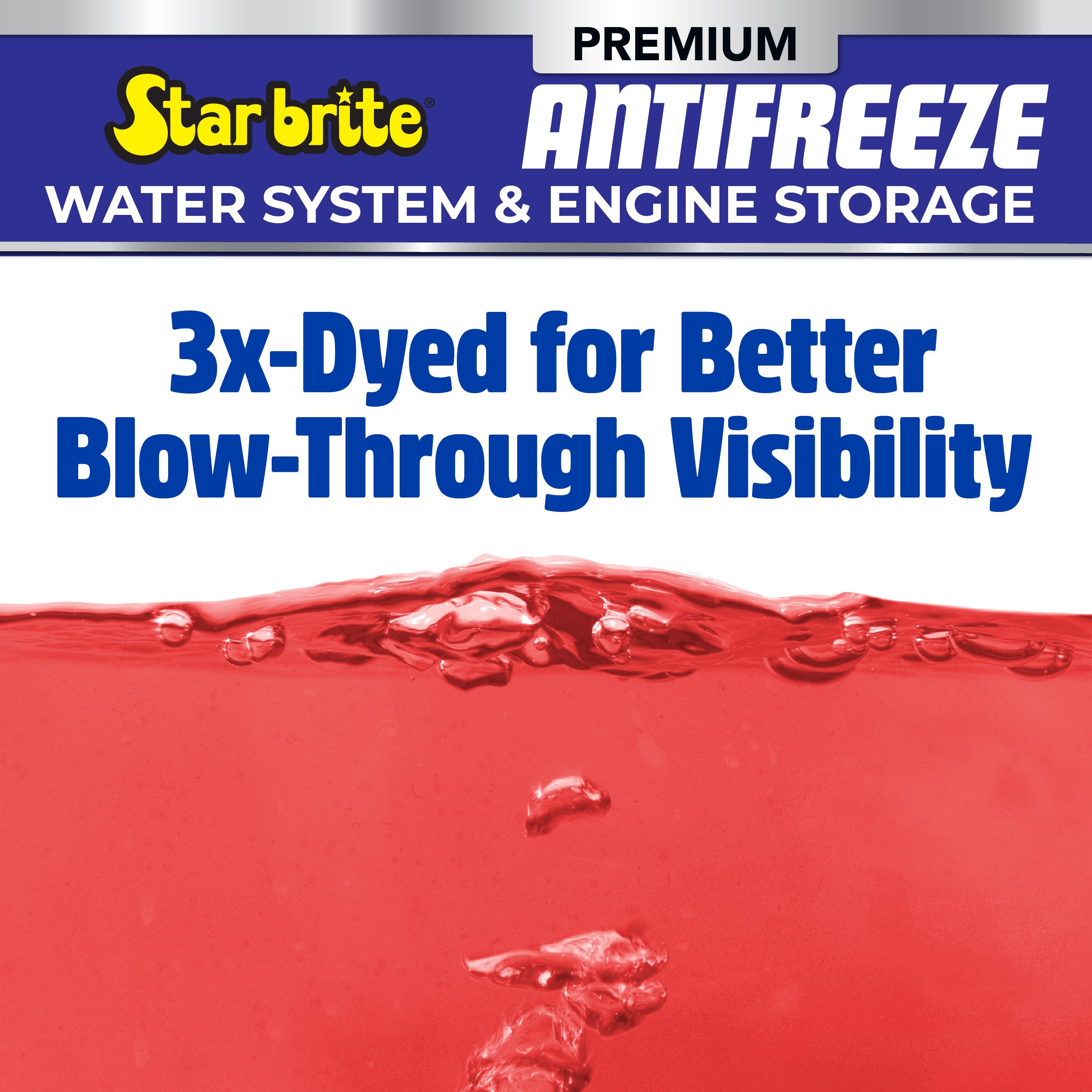 Non-Toxic STAR BRITE Premium -200°F Antifreeze for RV, Marine & Water Systems, Propylene Glycol Formula with Corrosion Inhibitors, Ready-to-Use Cold Weather Protection