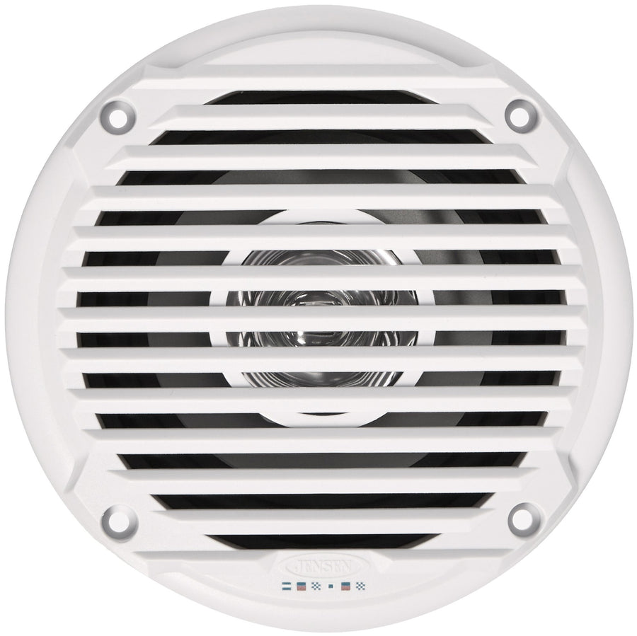 Jensen Dual Cone MS5006WR Waterproof 5.25" Speaker, White, 30 Watts Max Power Handling, Sensitivity 86dB, Frequency Response 79Hz-20kHz, Nominal Impedance 4 Ohms, 1.5" Mounting Depth, Sold In Pairs