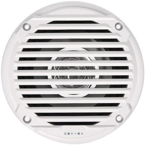 Jensen Dual Cone MS5006WR Waterproof 5.25" Speaker, White, 30 Watts Max Power Handling, Sensitivity 86dB, Frequency Response 79Hz-20kHz, Nominal Impedance 4 Ohms, 1.5" Mounting Depth, Sold In Pairs