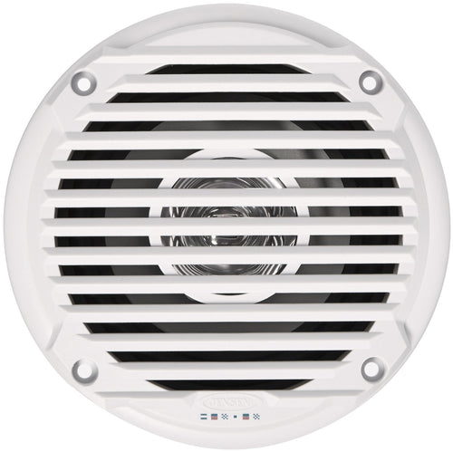 Jensen Dual Cone MS5006WR Waterproof 5.25" Speaker, White, 30 Watts Max Power Handling, Sensitivity 86dB, Frequency Response 79Hz-20kHz, Nominal Impedance 4 Ohms, 1.5" Mounting Depth, Sold In Pairs