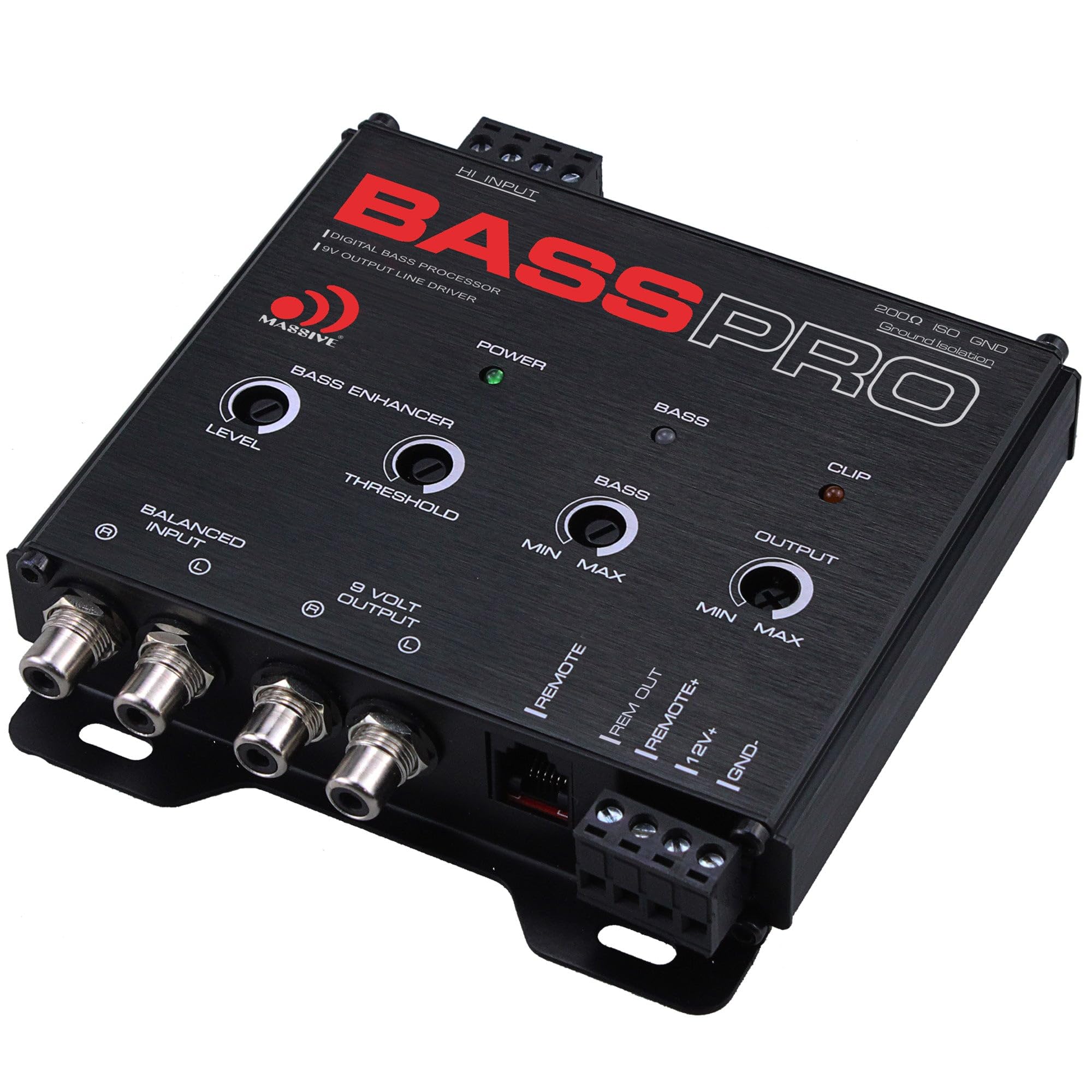 BassPro Massive Audio OEM Digital Bass Restoration Processor | Car Audio Bass Enhancer with Remote Control for Factory & Aftermarket Amplifiers