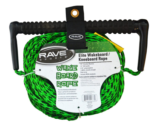 75' RAVE Sports 3-Section Wakeboard/Kneeboard Rope w/EVA Swirl Grip - Elite