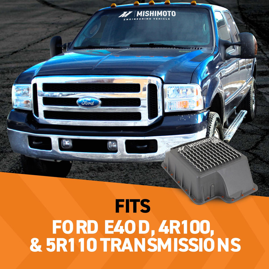 Mishimoto Transmission Pan Aluminum, Compatible with Ford E4OD, 4R100, & 5R110 Transmissions