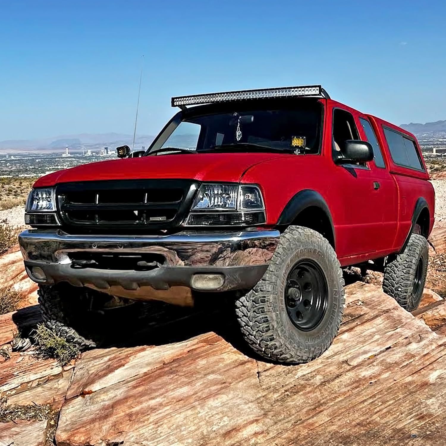 Black Headlights + Corner Lights SPEC-D TUNING Compatible with 1998-2000 Ford Ranger, L+R Pair Assembly