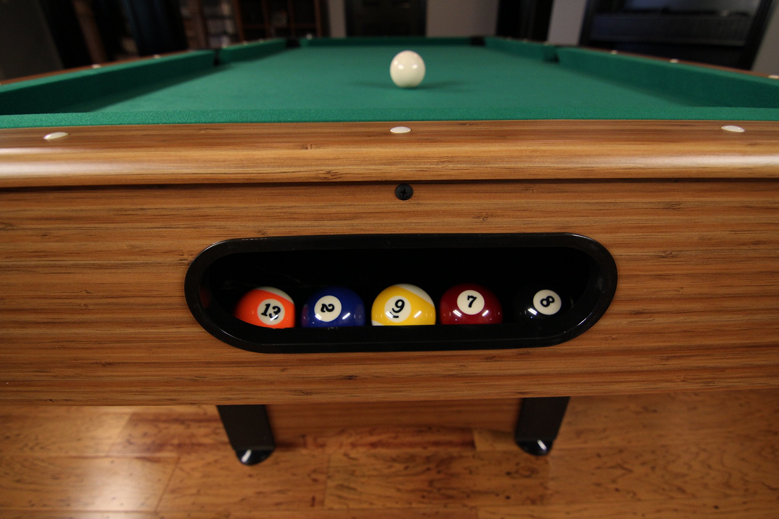 Mizerak 6.5' Dynasty Space Saver Billiard Table with Leg Levelers, Automatic Ball Return, and Classic Green Nylon Cloth