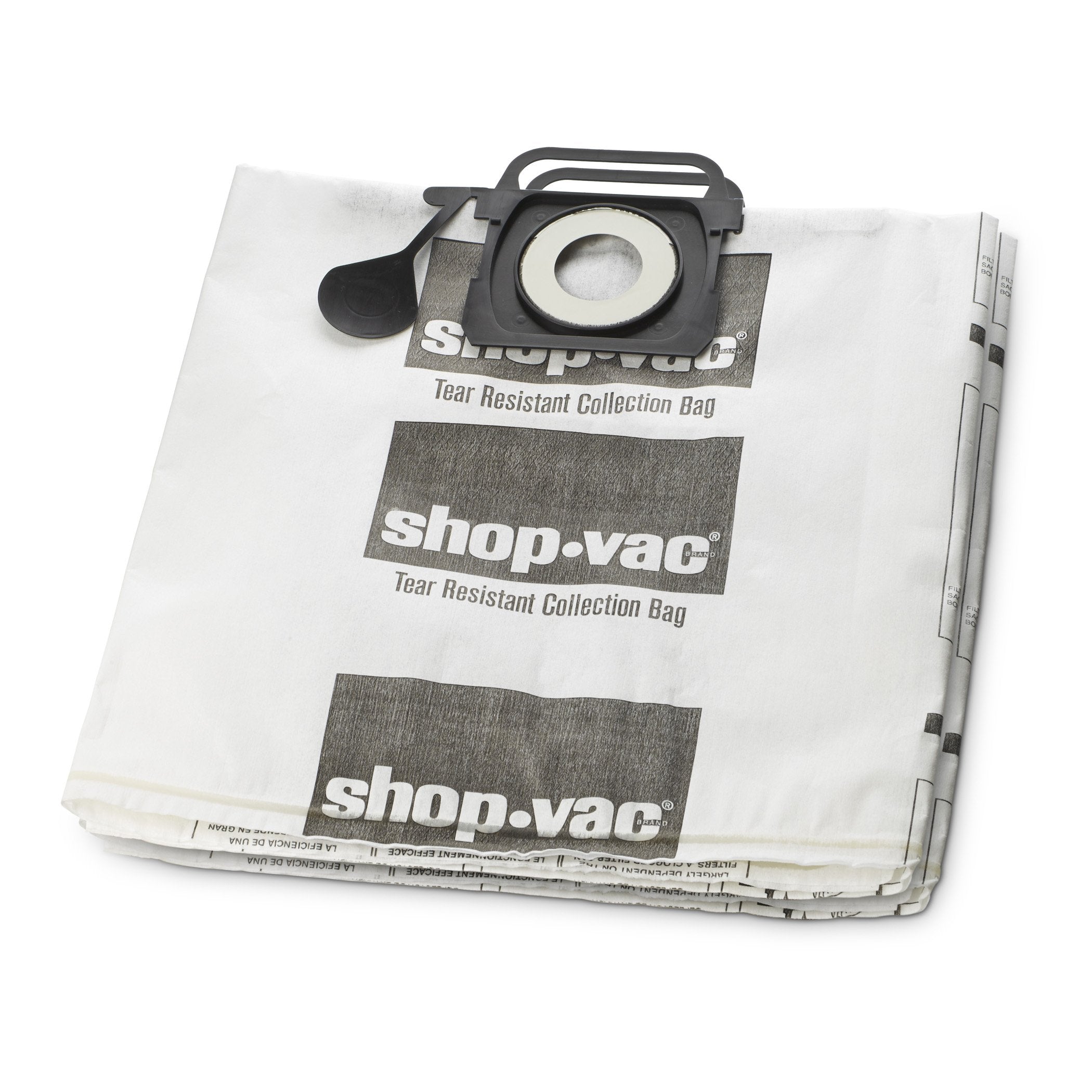 5-10 Gallon Shop-Vac Tear-Resistant Dry Collection Bags, White, Durable and Leak-Resistant, Ideal for Easy Disposal, (2-Pack)