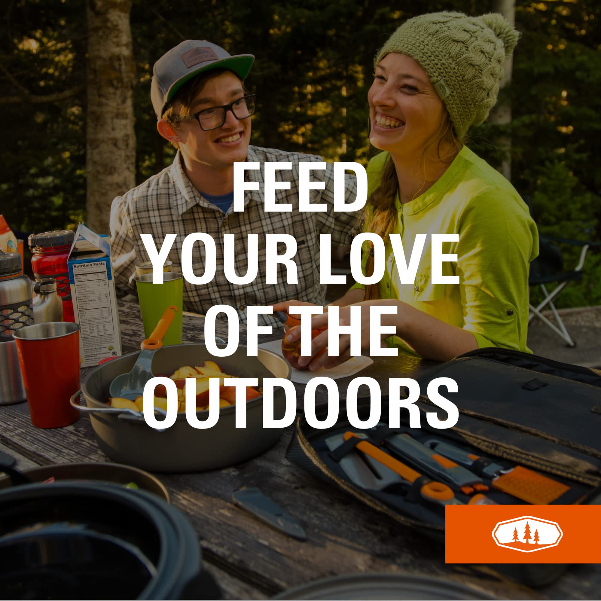 GSI Outdoors Kitchen Destination Set 24‑Piece, Full Camp Kitchen Kit, Cutlery for Persons, Pivot Tools, Spice Shakers & Carry Travel Case