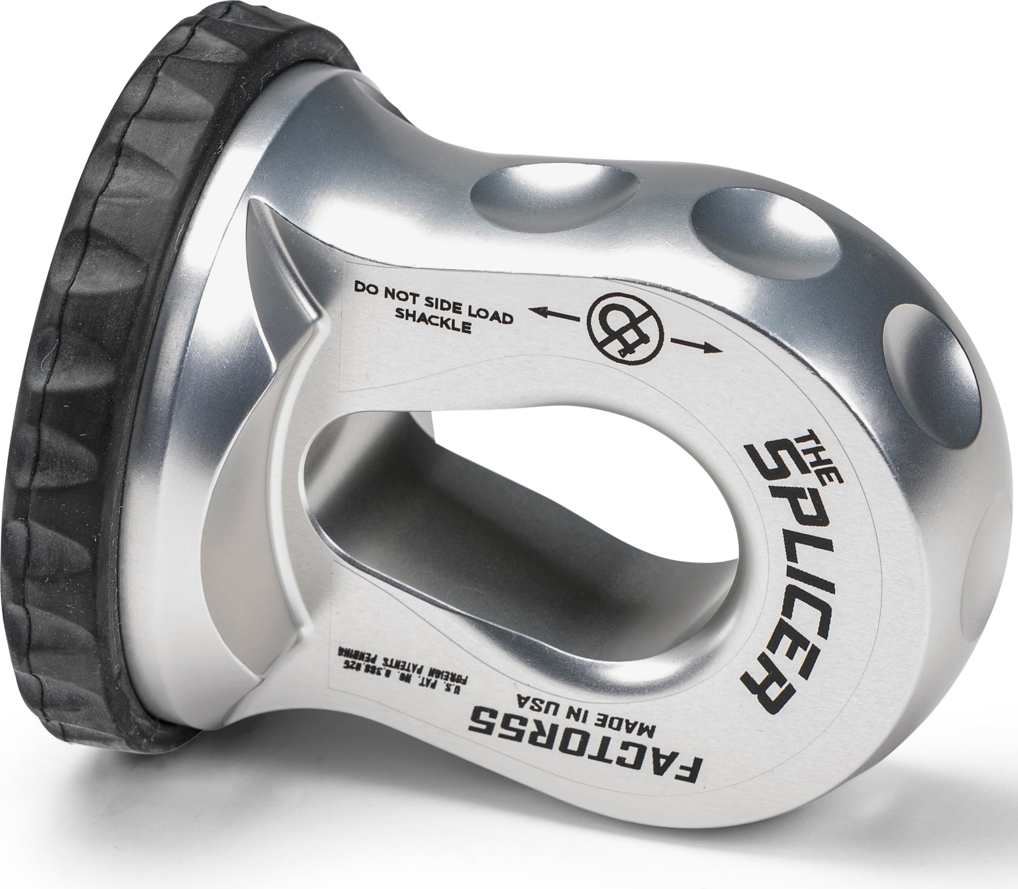 Synthetic Rope Shackle Factor 55 Splicer, Fits Rope up to 1/2" - Silver