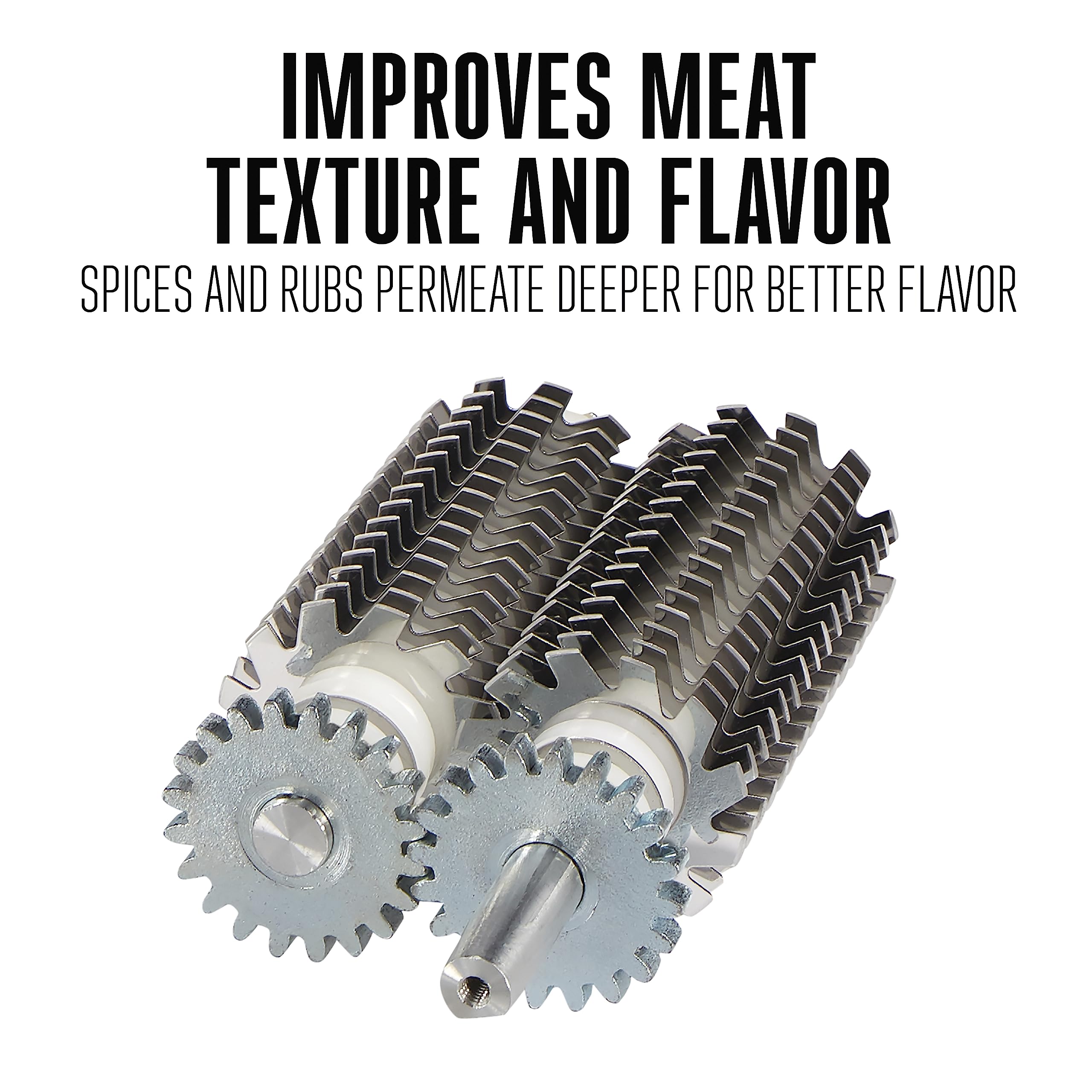 Weston Meat Tenderizer Tool & Cuber Heavy Duty, Quick and Easy Manual Operation For Cuts Up To 4.5” Wide x .75” Thick, Durable Aluminum Construction, Stainless Steel Blades, White (07-3101-W-A)