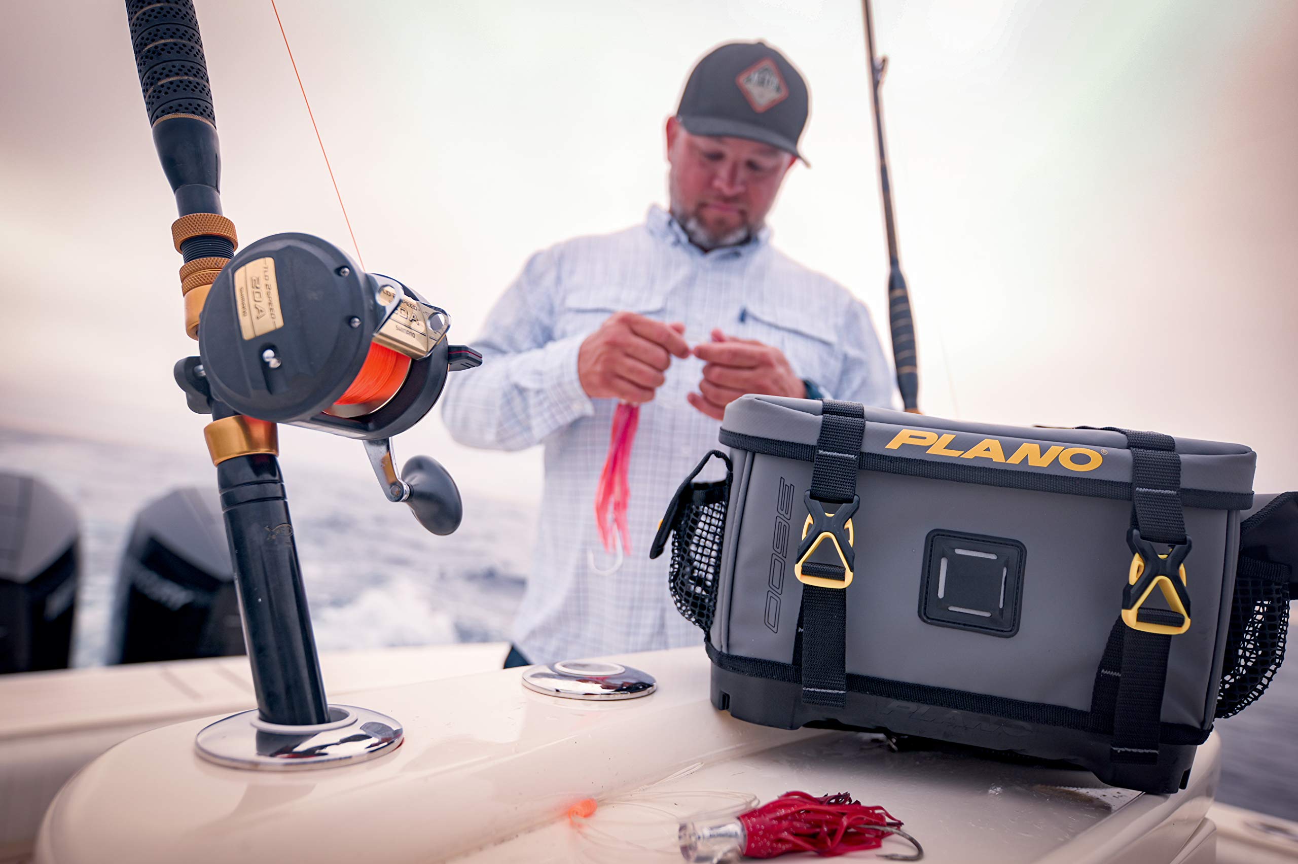 Z-Series Plano 3600 Tackle Bag, Medium, Gray 500D PVC Fabric, Includes 2 3600 StowAway Storage Utility Boxes, Waterproof and Non-Slip Base Soft Tackle Box