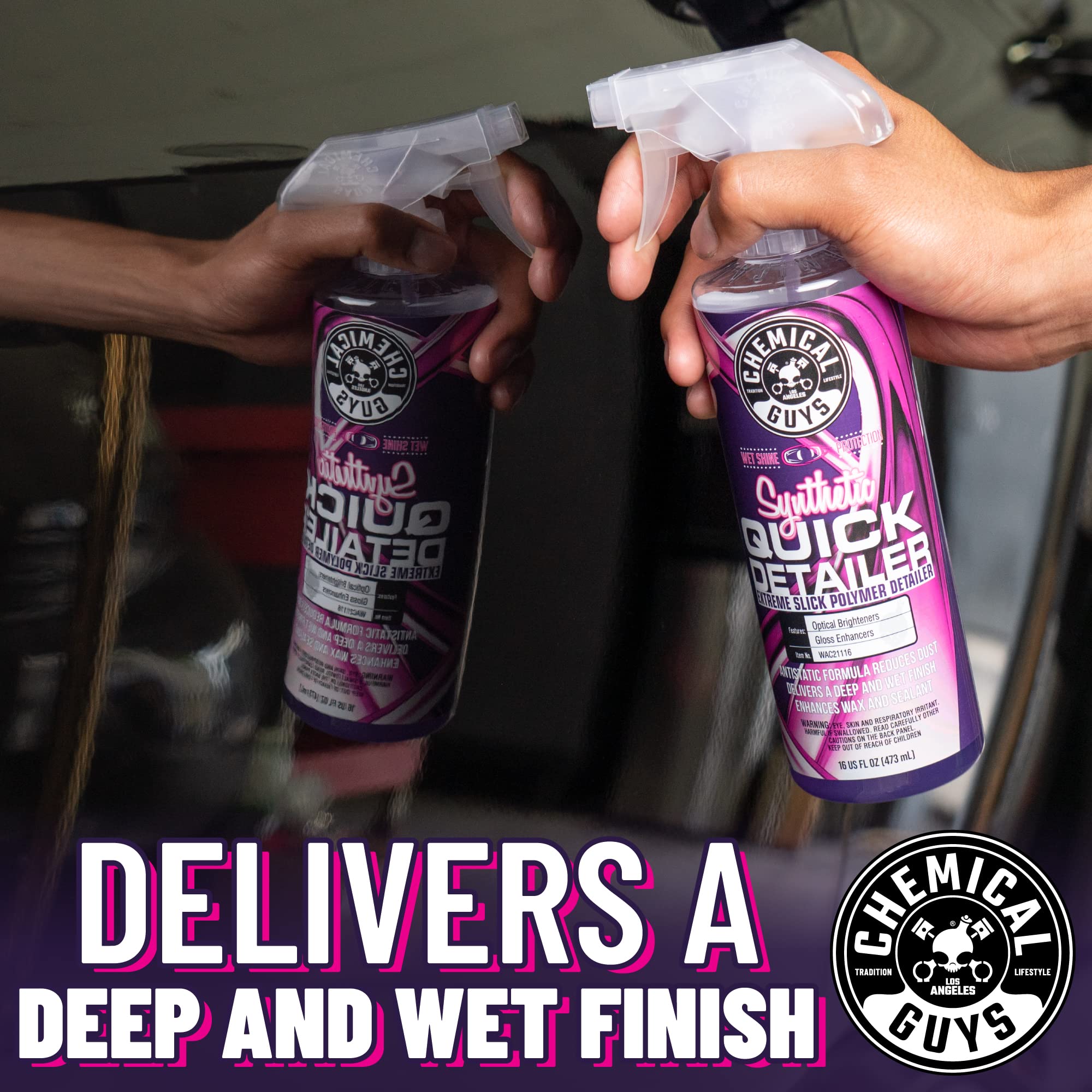 Chemical Guys Synthetic Quick Detailer WAC211, Extreme Slick Polymer Detailer, Safe for Cars, Trucks, SUVs, Motorcycles, RVs & More, 128 fl oz (1 Gallon)