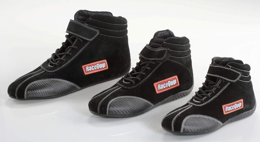 RaceQuip Euro Carbon-L Series Race Shoes SFI 3.3/5 Certified Black Size 6.5 30500065