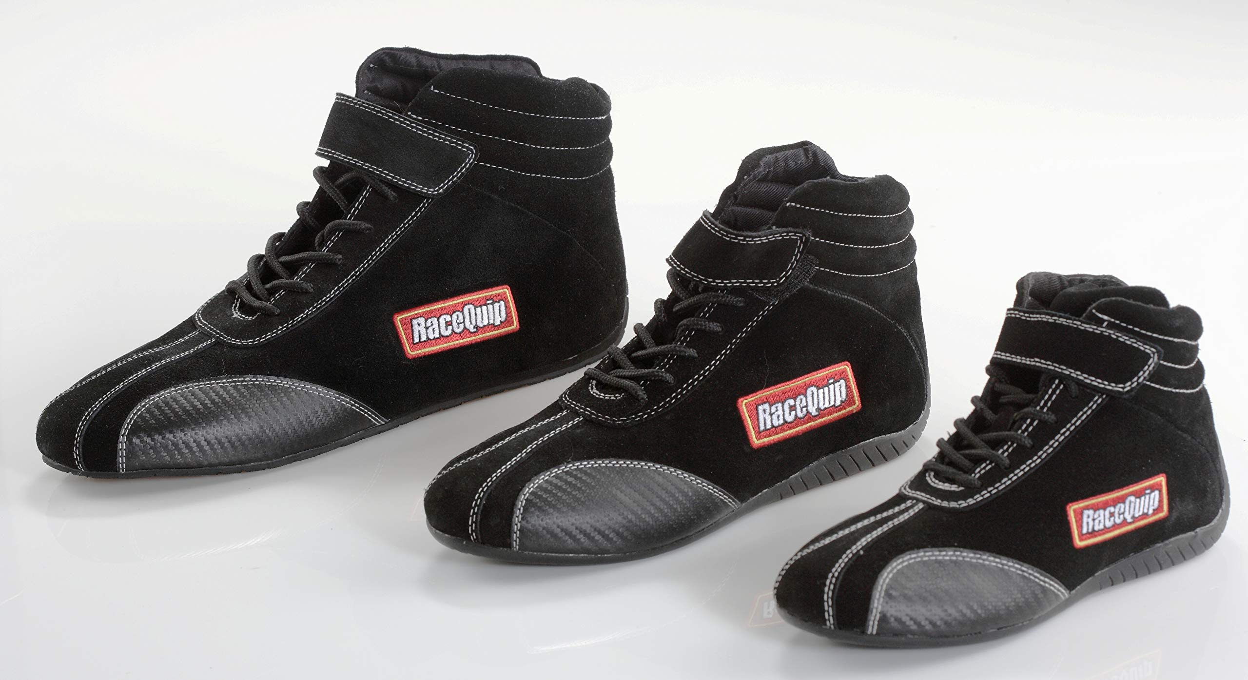RaceQuip Euro Carbon-L Series Race Shoes SFI 3.3/5 Certified Black Size 7.5 30500075