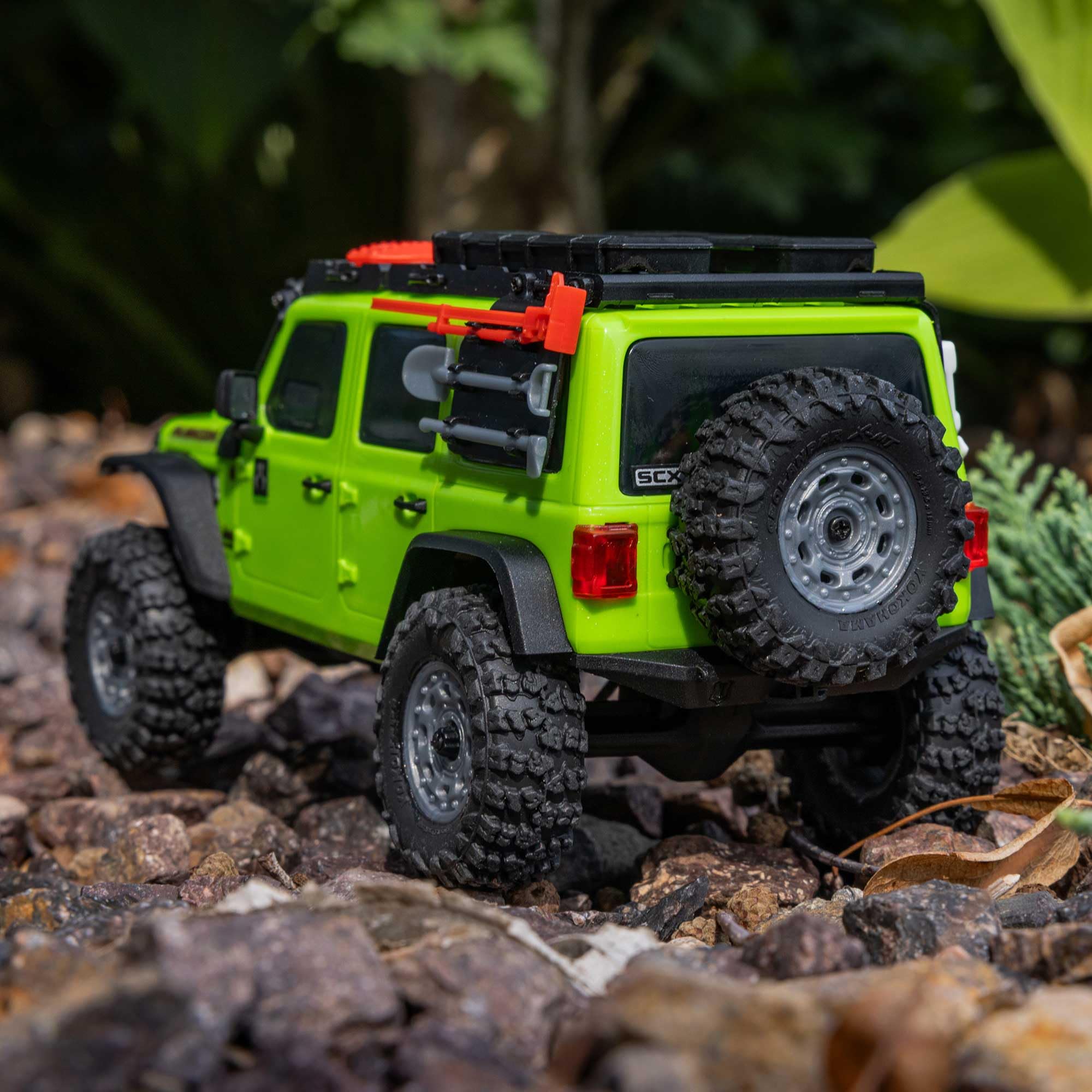 Axial RC Truck 1/30 Jeep Wrangler JLU SCX30 4X4 RTR Brushed Rock Crawler (Battery & Charger Included), Green, AXI-2261T1