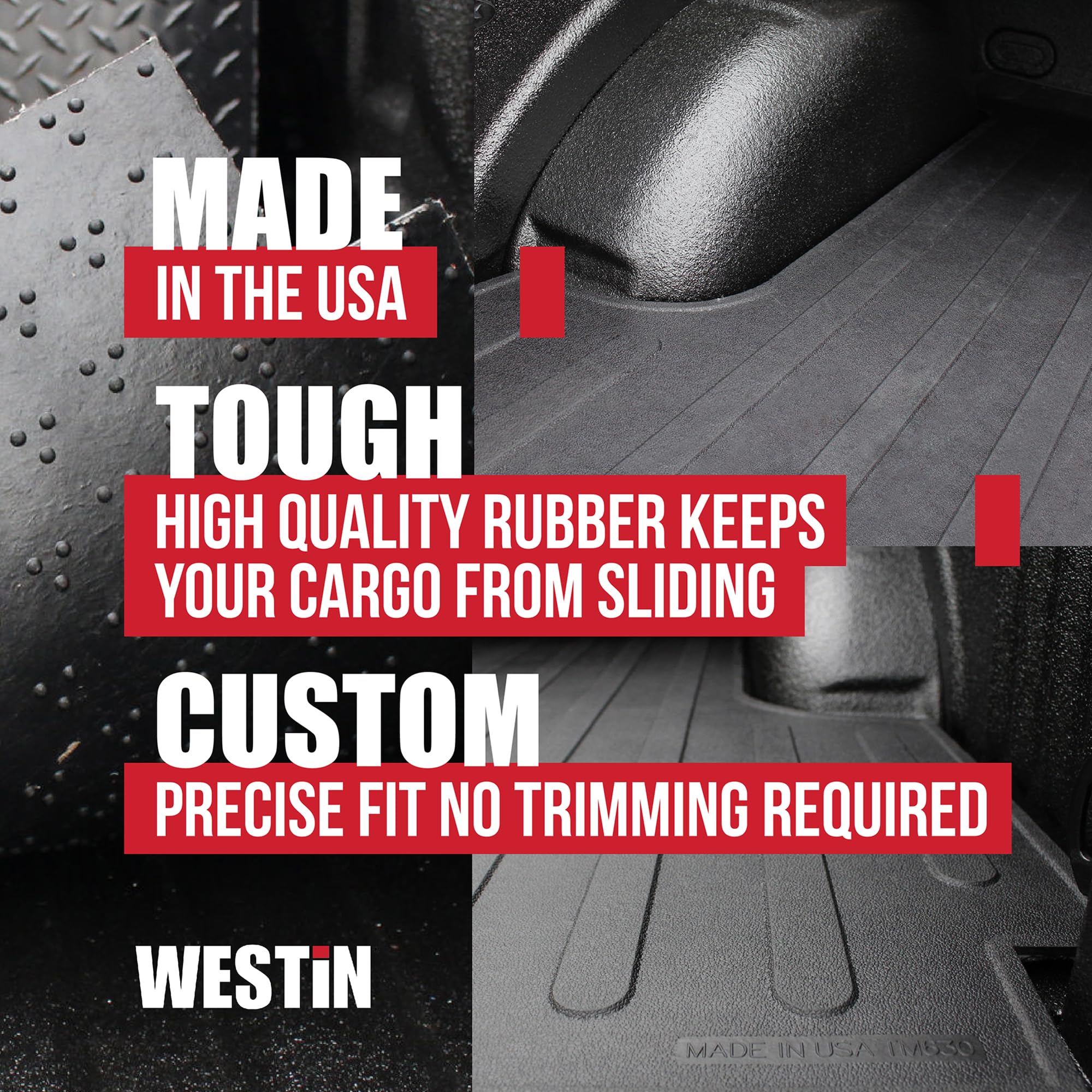 Truck Bed Mat Westin 50-6365 fits 2015-2025 F150 6.5ft Bed Black Rubber