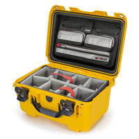 Waterproof Nanuk 918 Hard Case with Lid Organizer and Padded Divider - Yellow