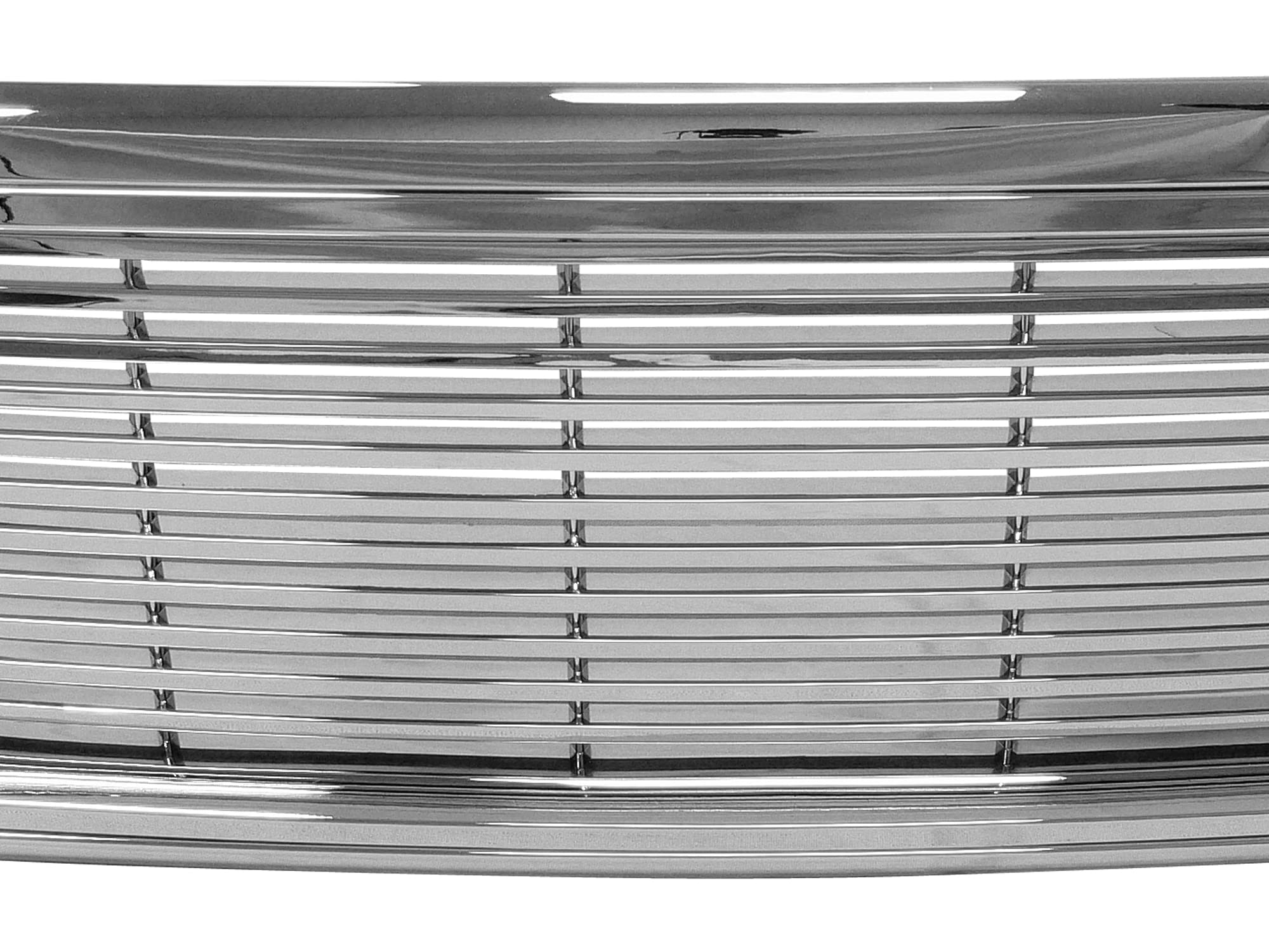 7148178 Armordillo USA Horizontal Front Hood Grille - Polished Fits 2004-2008 Ford F150 F-150/2006-2008 Lincoln Mark LT