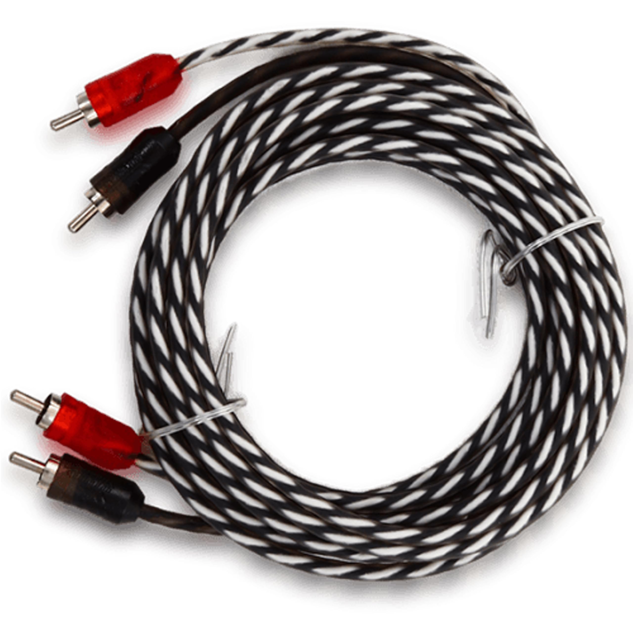 2 Channel Sundown Audio SB2-3 RCA Cable - 3FT Stereo Audio Interconnect, 24K Gold-Plated, Twisted Pair, Solid Conductor, Hi-Fi Sound for Car Audio