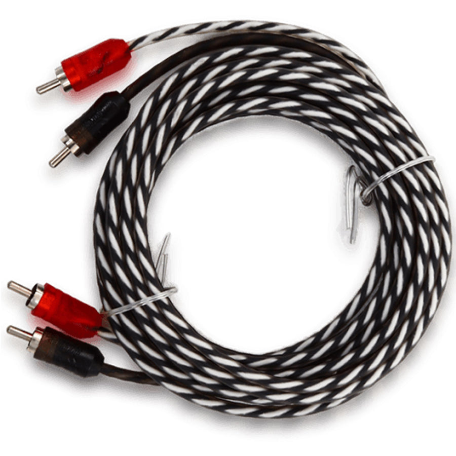 2 Channel Sundown Audio SB2-3 RCA Cable - 3FT Stereo Audio Interconnect, 24K Gold-Plated, Twisted Pair, Solid Conductor, Hi-Fi Sound for Car Audio